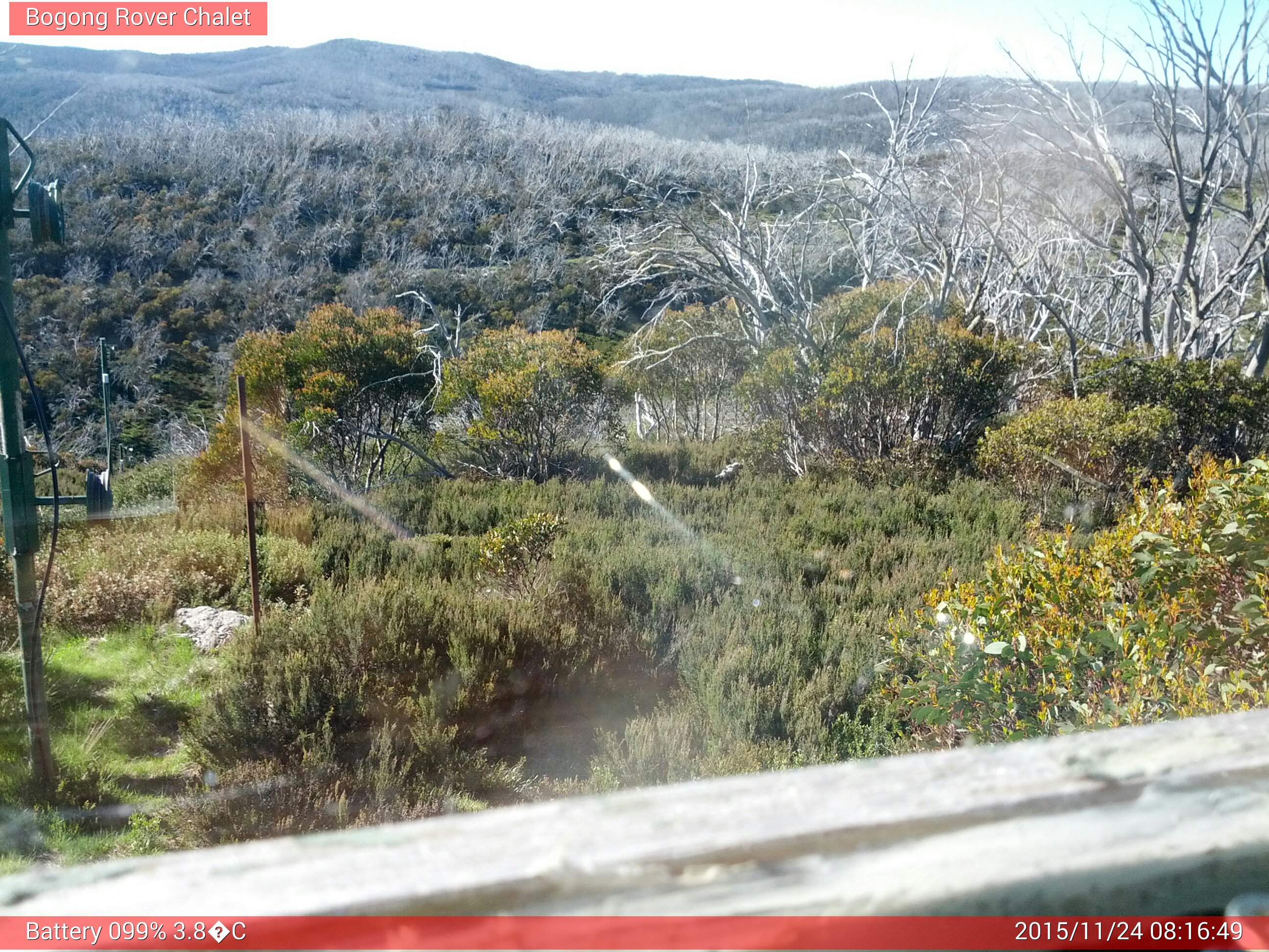 Bogong Web Cam 8:16am Tuesday 24th of November 2015