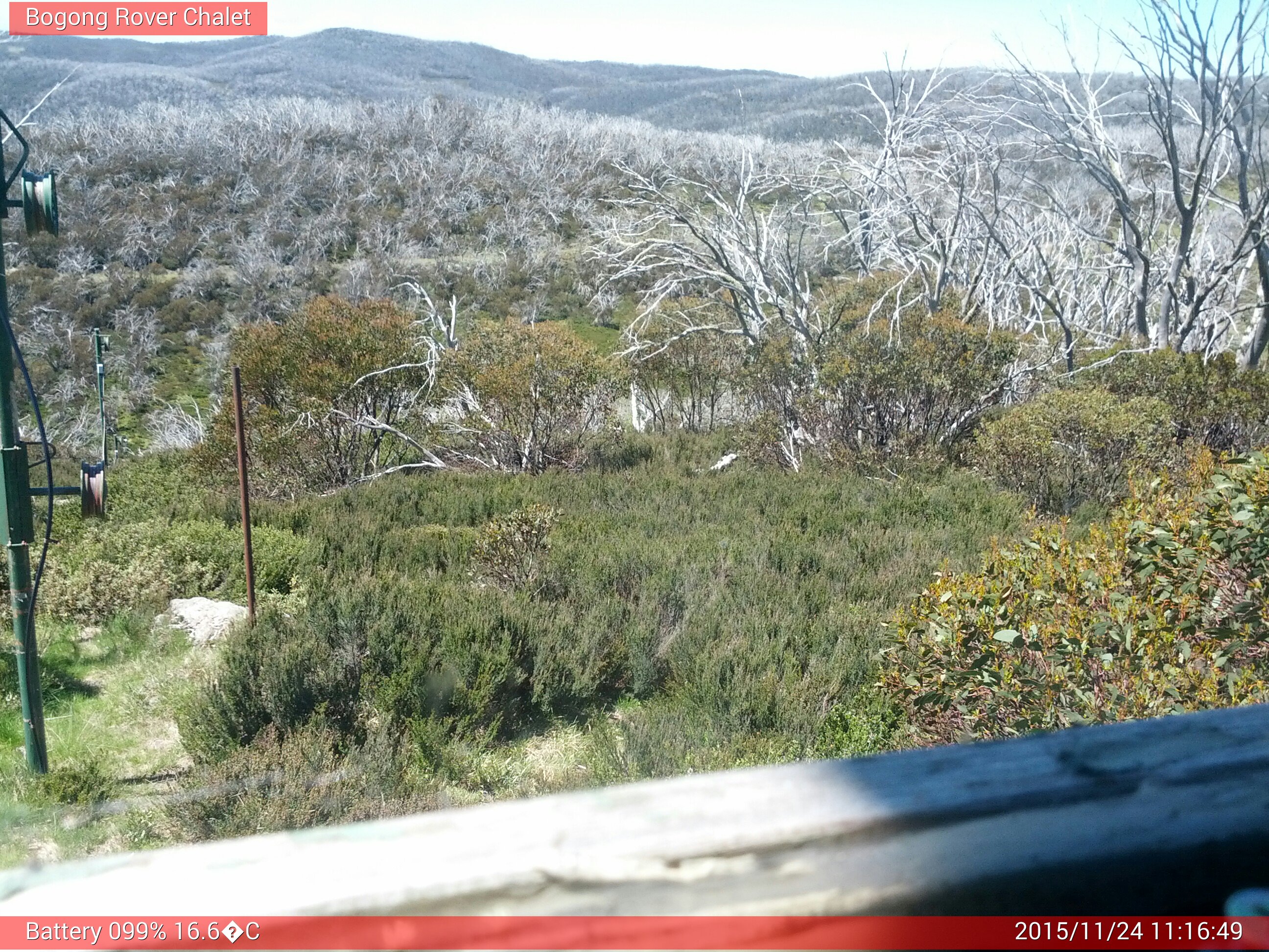 Bogong Web Cam 11:16am Tuesday 24th of November 2015