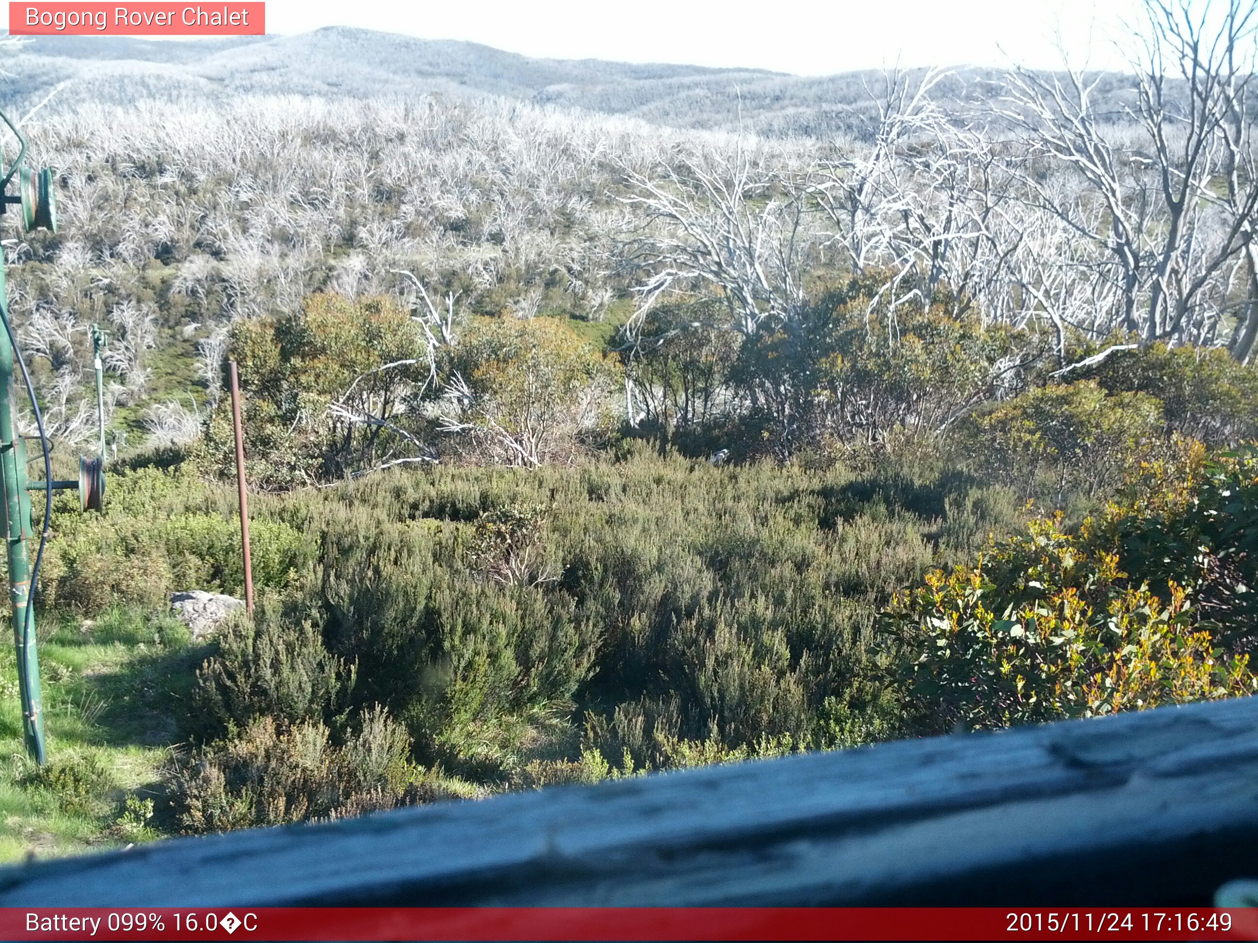 Bogong Web Cam 5:16pm Tuesday 24th of November 2015