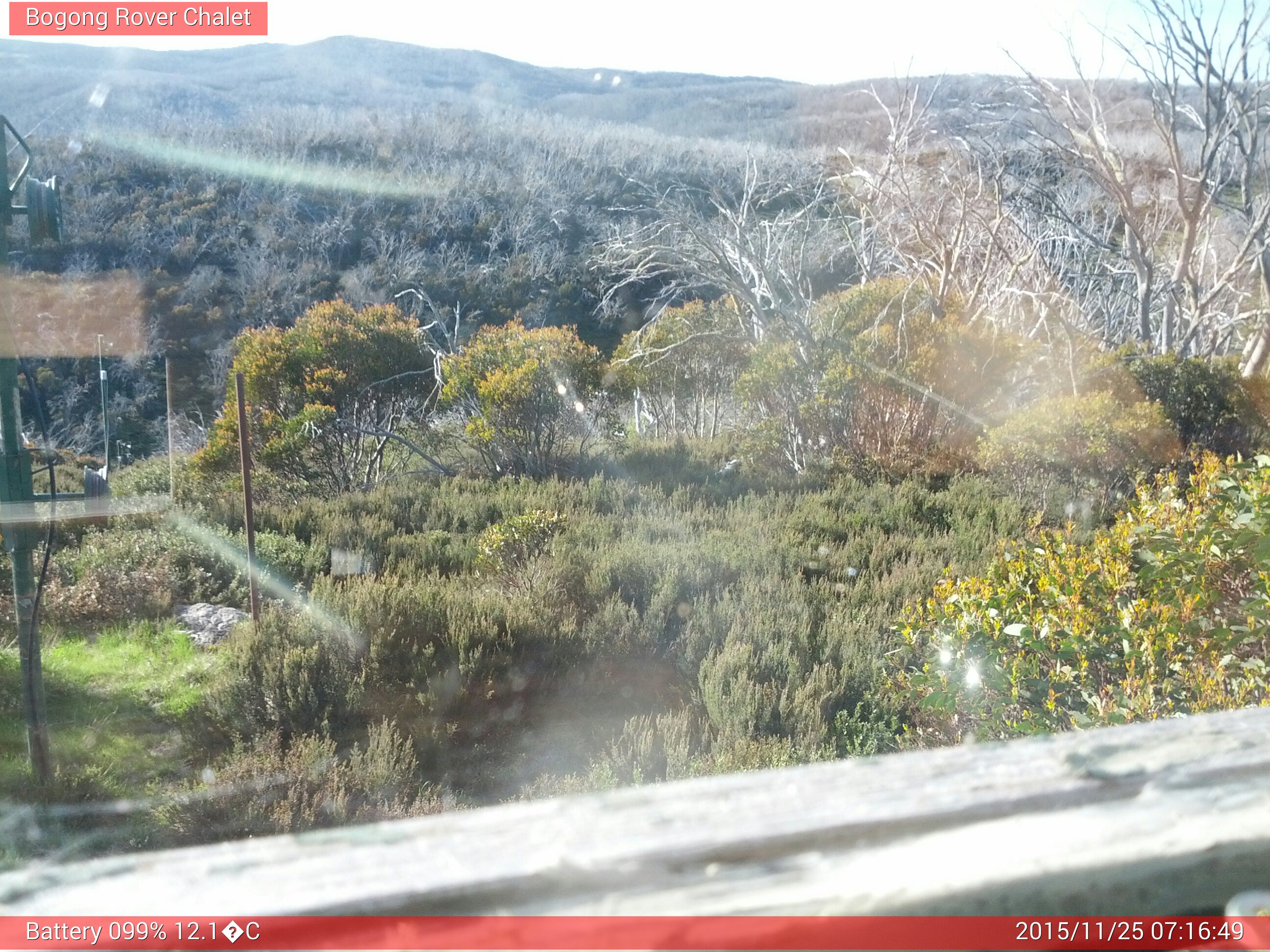 Bogong Web Cam 7:16am Wednesday 25th of November 2015