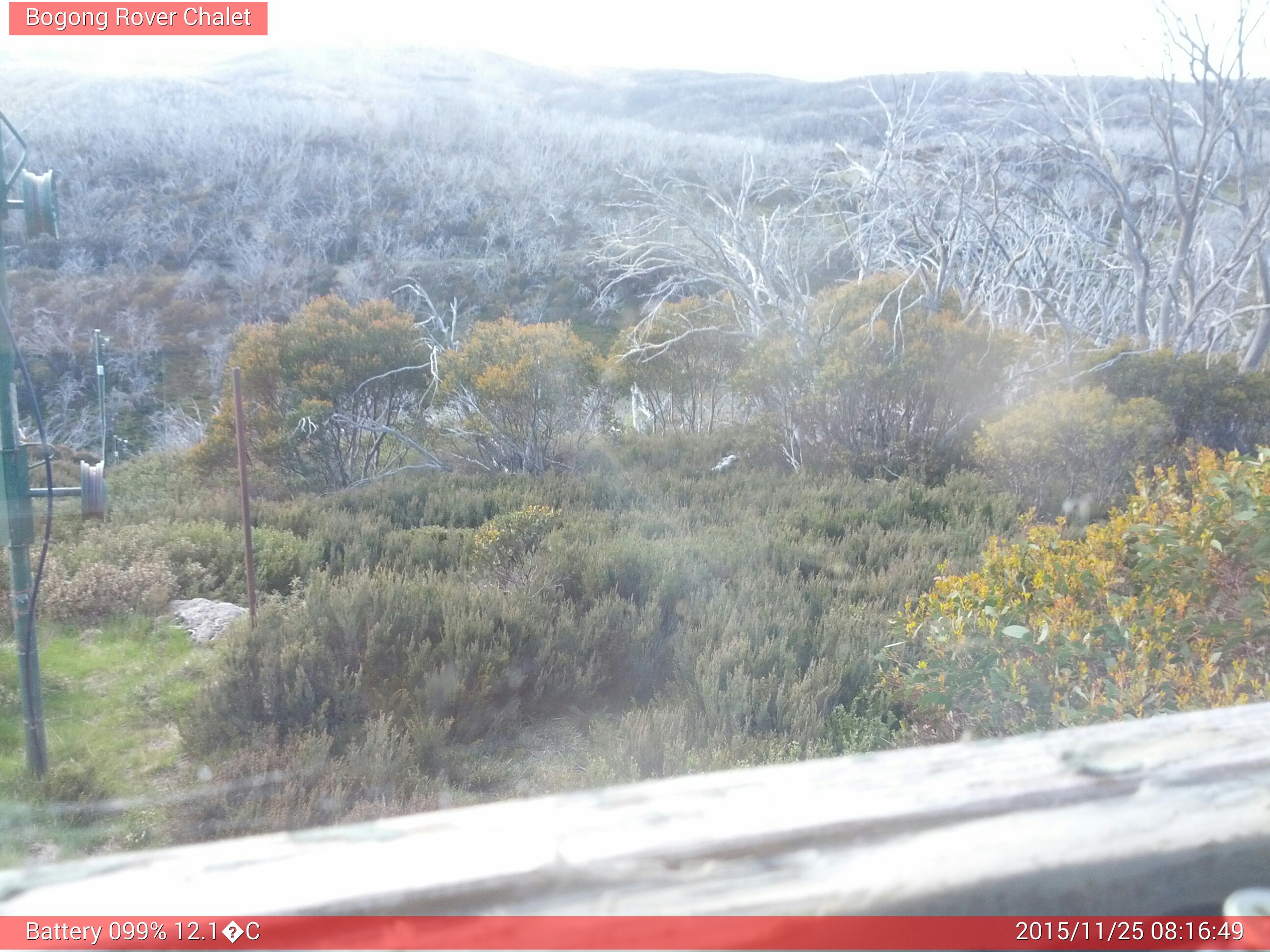 Bogong Web Cam 8:16am Wednesday 25th of November 2015