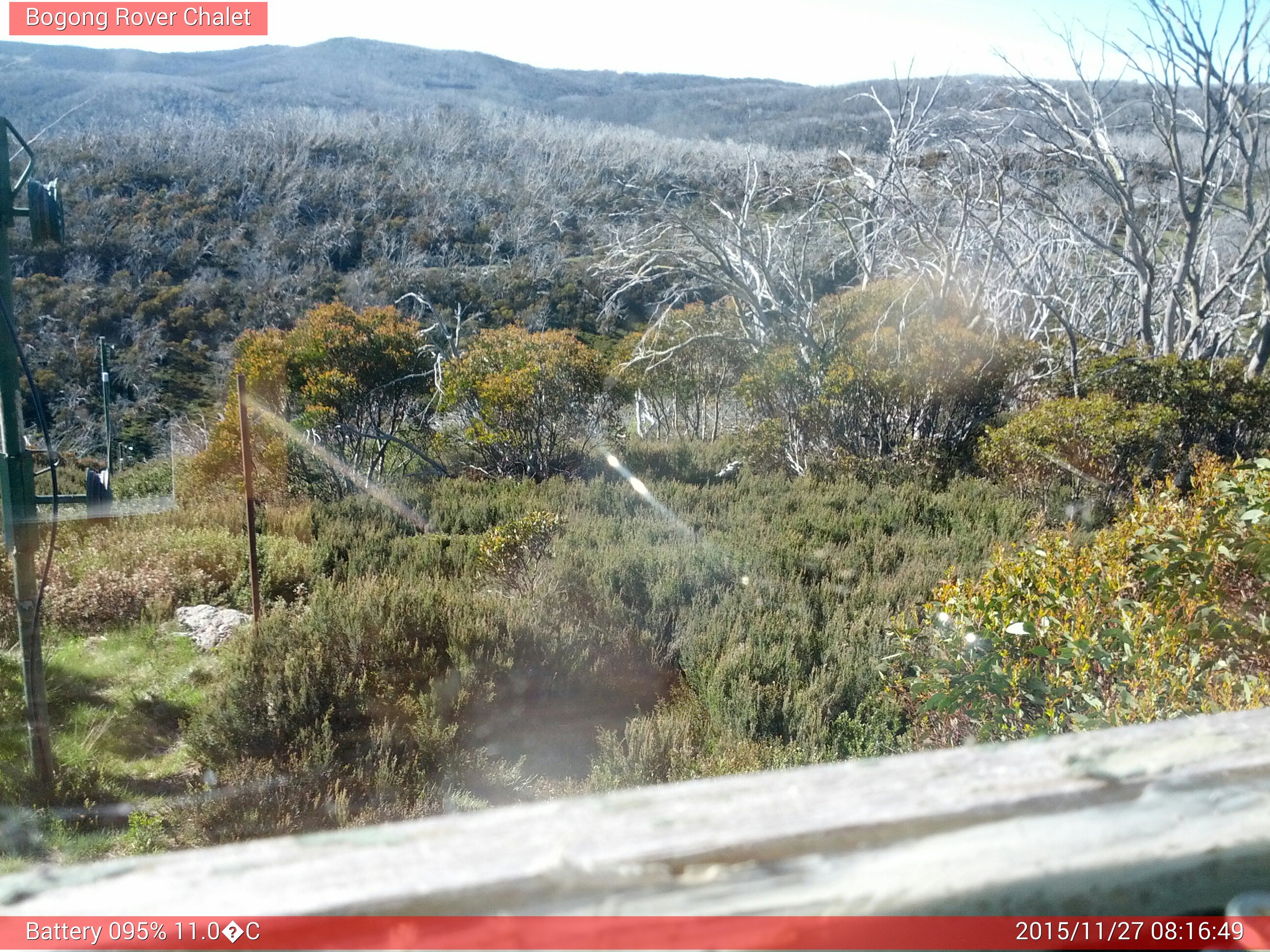 Bogong Web Cam 8:16am Friday 27th of November 2015