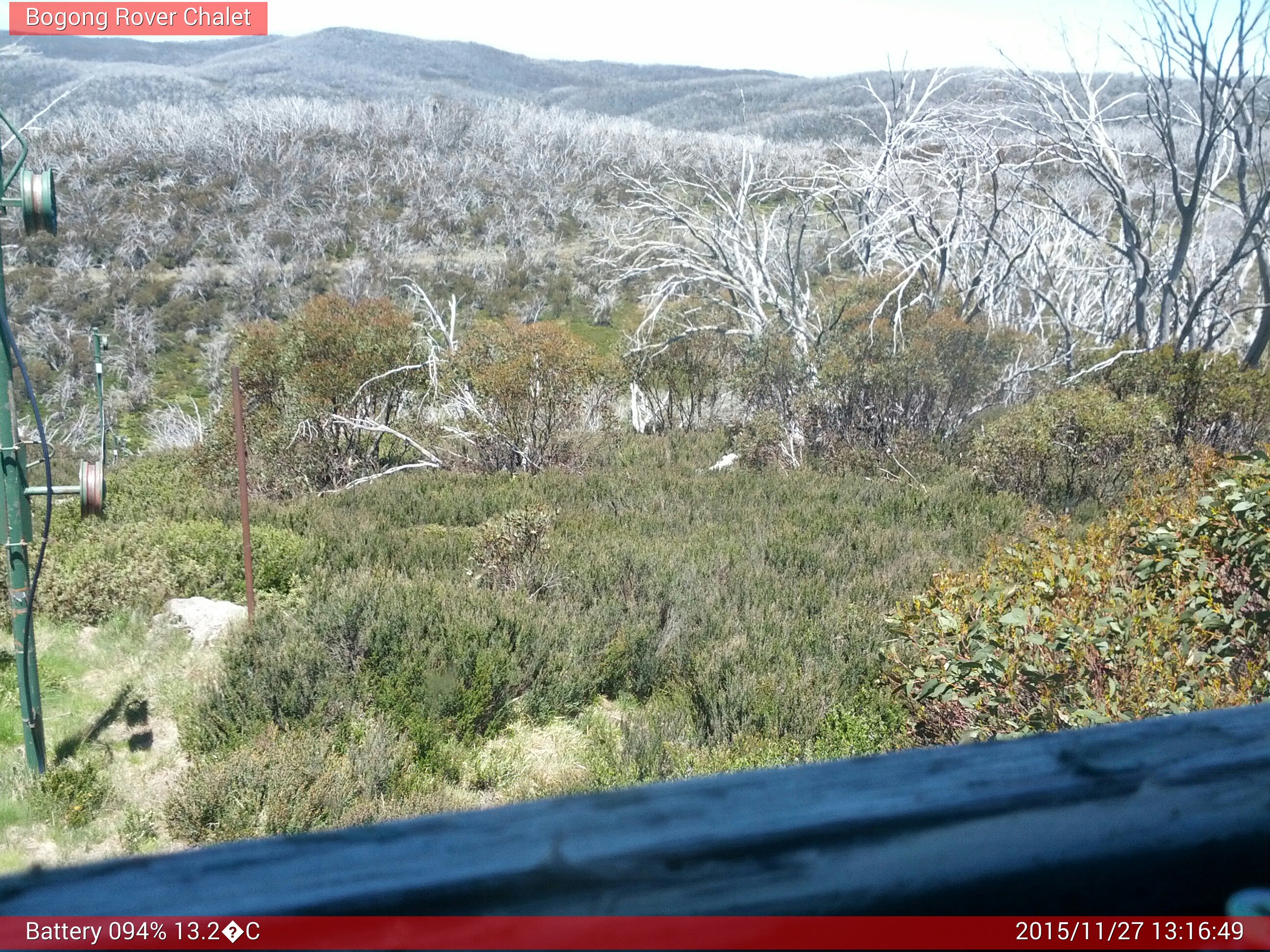 Bogong Web Cam 1:16pm Friday 27th of November 2015