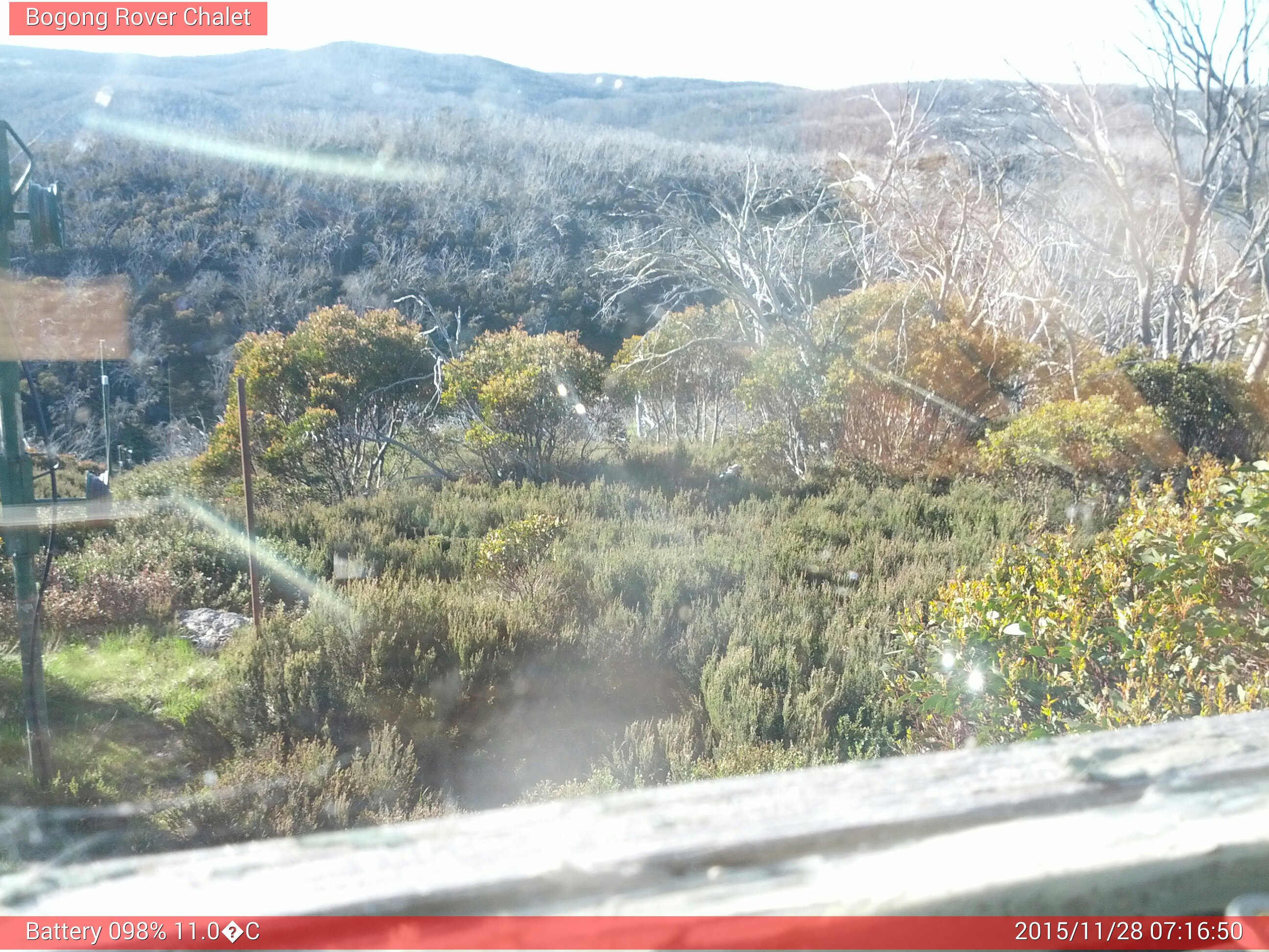 Bogong Web Cam 7:16am Saturday 28th of November 2015