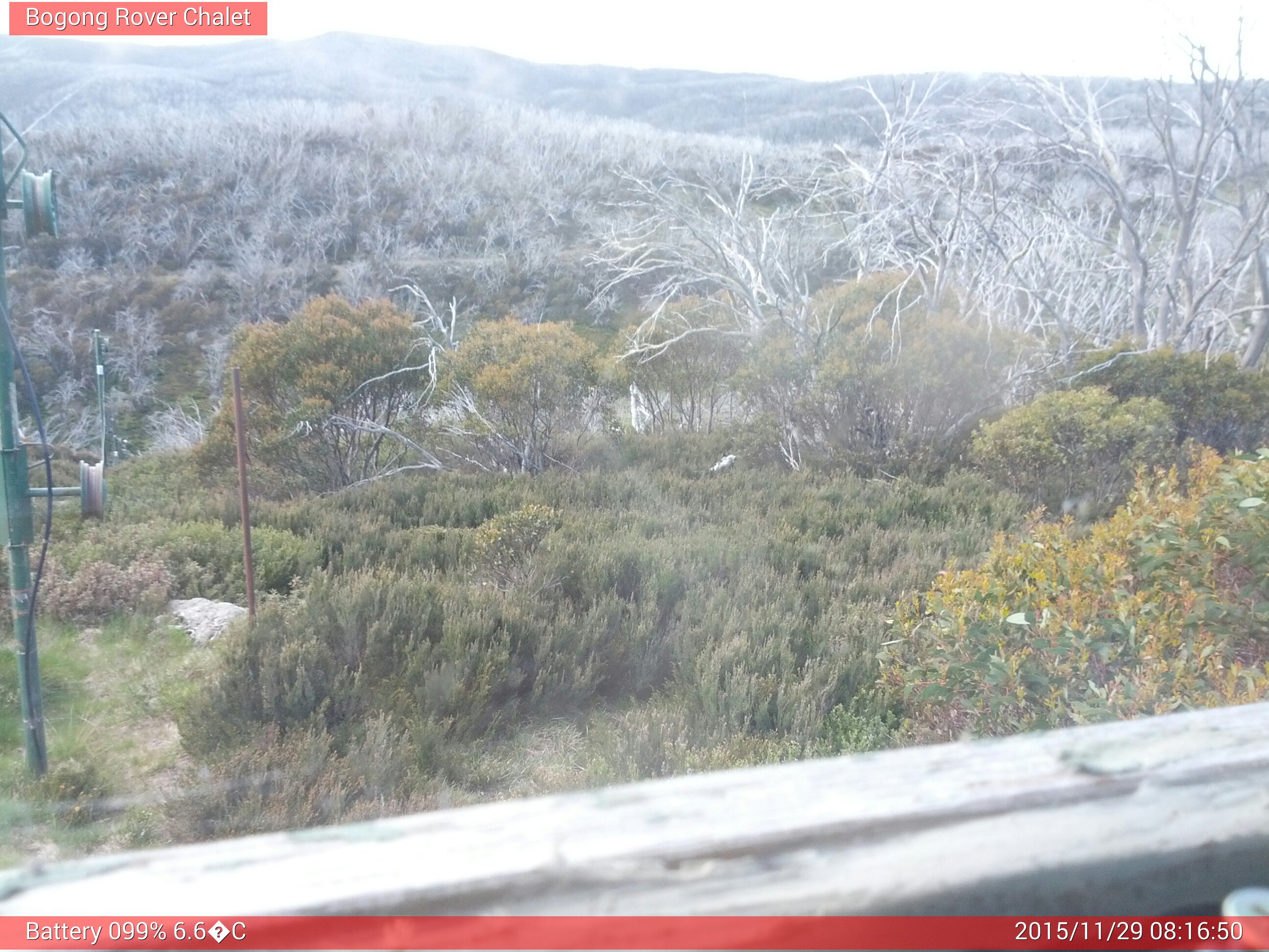 Bogong Web Cam 8:16am Sunday 29th of November 2015