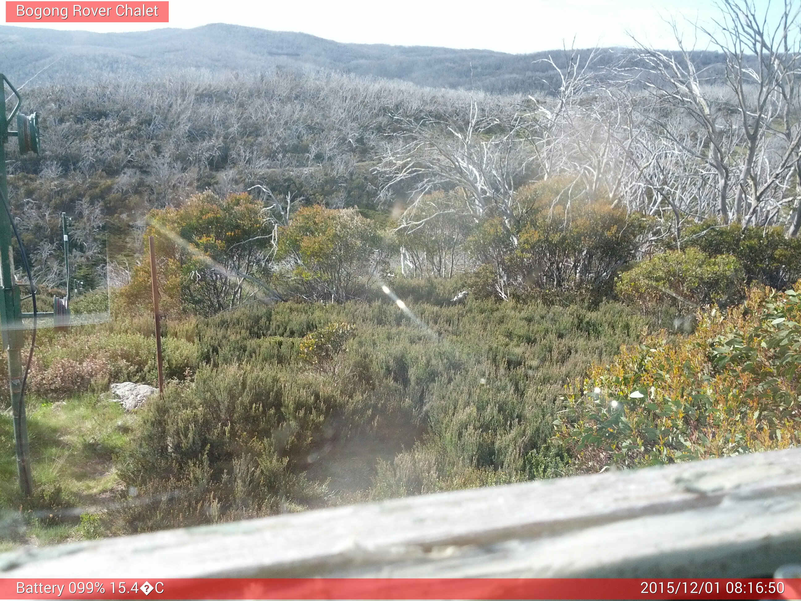 Bogong Web Cam 8:16am Tuesday 1st of December 2015