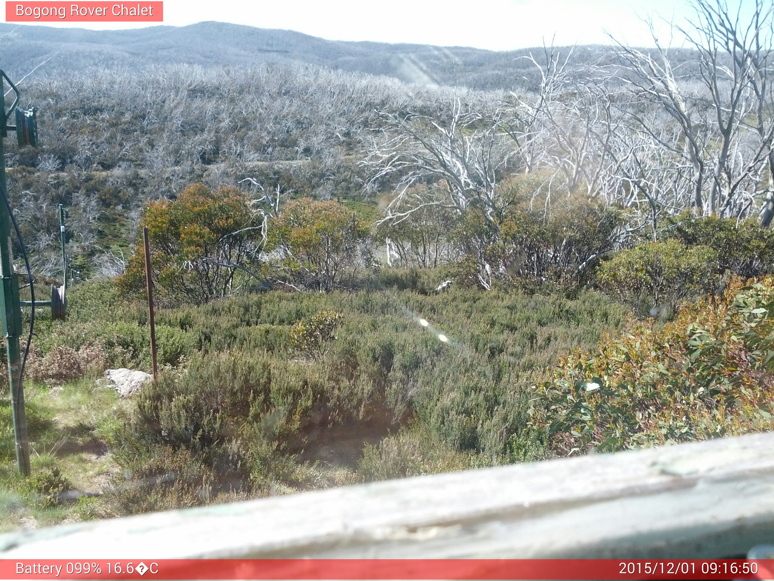 Bogong Web Cam 9:16am Tuesday 1st of December 2015