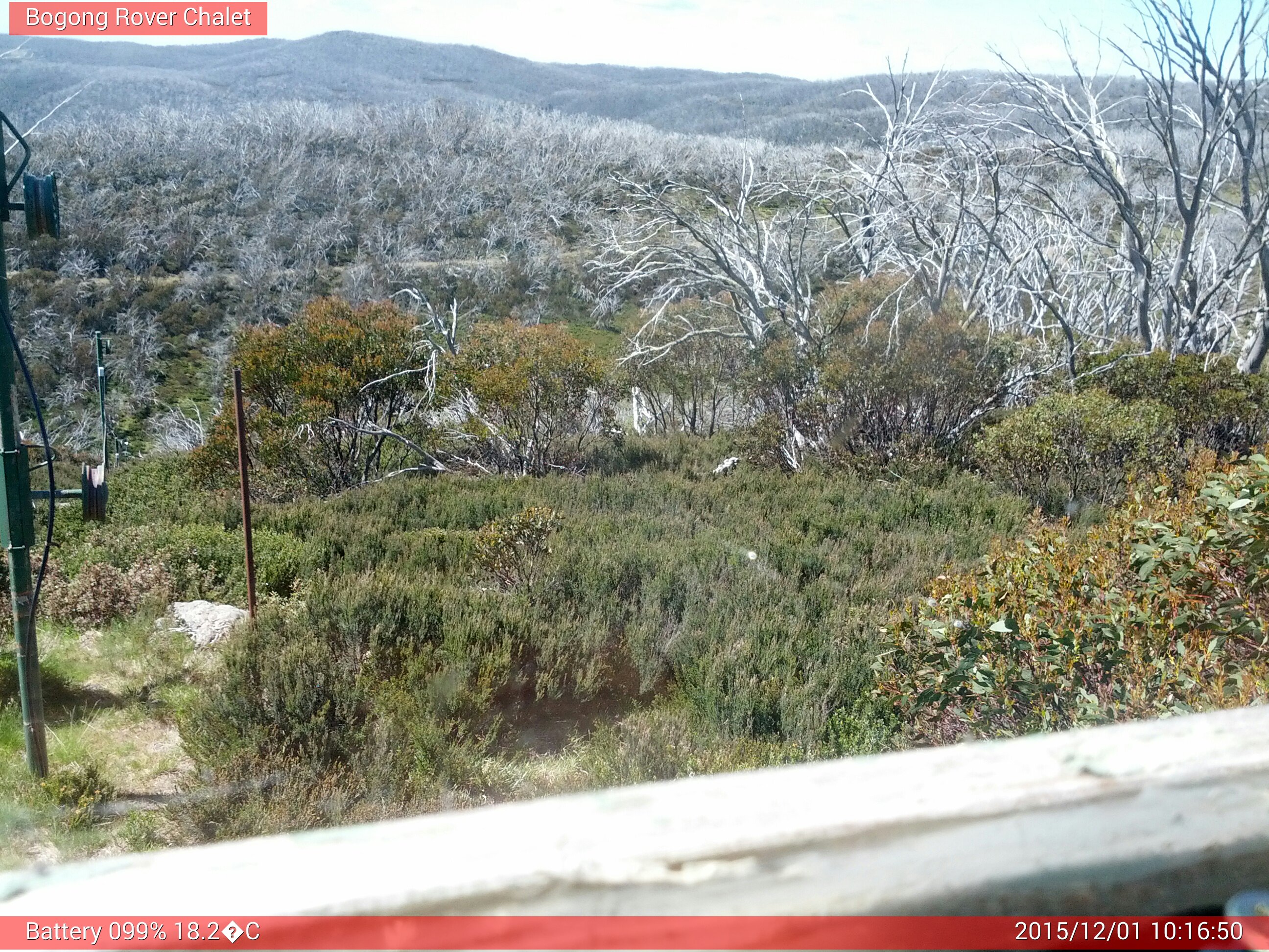 Bogong Web Cam 10:16am Tuesday 1st of December 2015