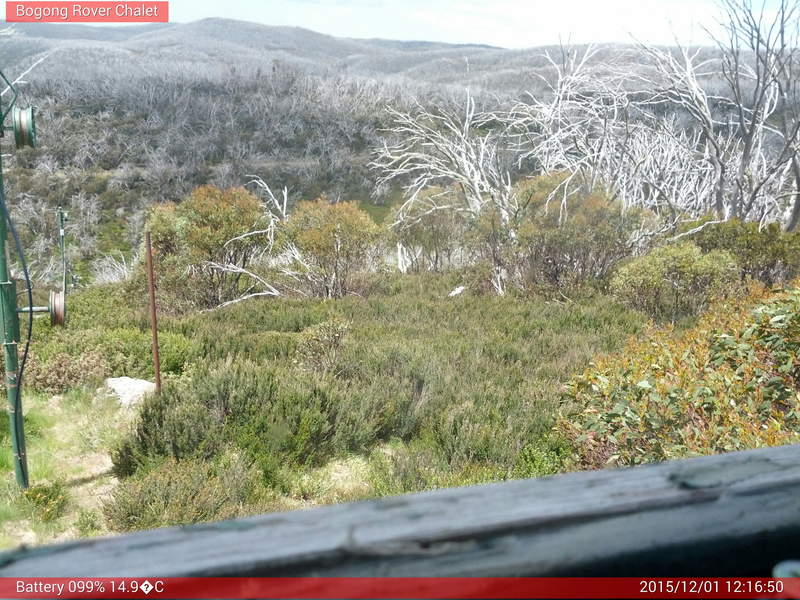 Bogong Web Cam 12:16pm Tuesday 1st of December 2015