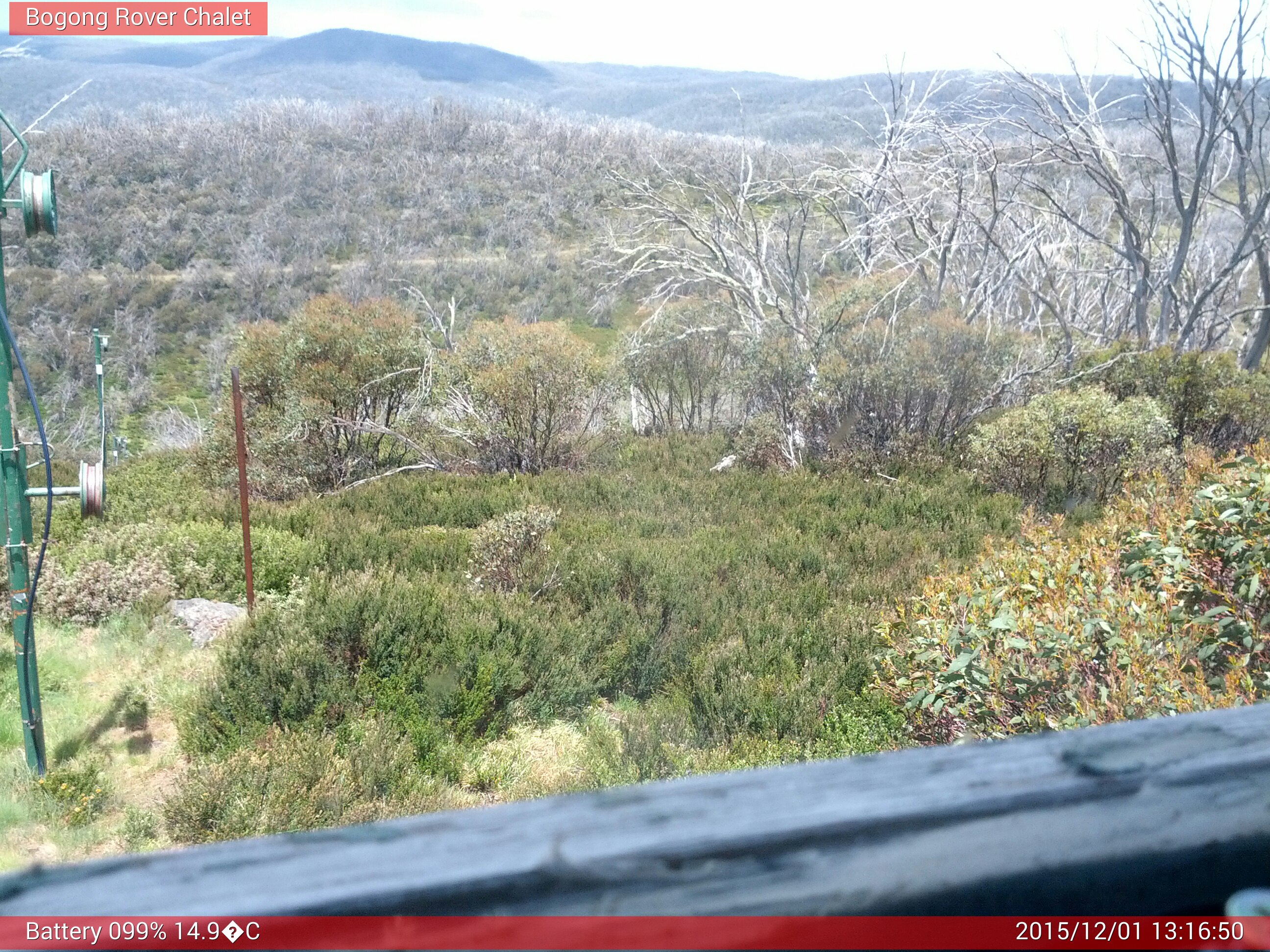 Bogong Web Cam 1:16pm Tuesday 1st of December 2015