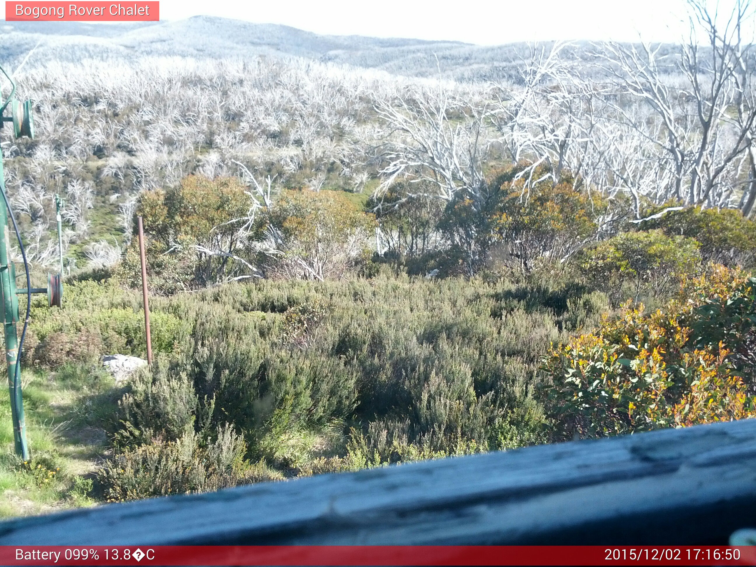 Bogong Web Cam 5:16pm Wednesday 2nd of December 2015