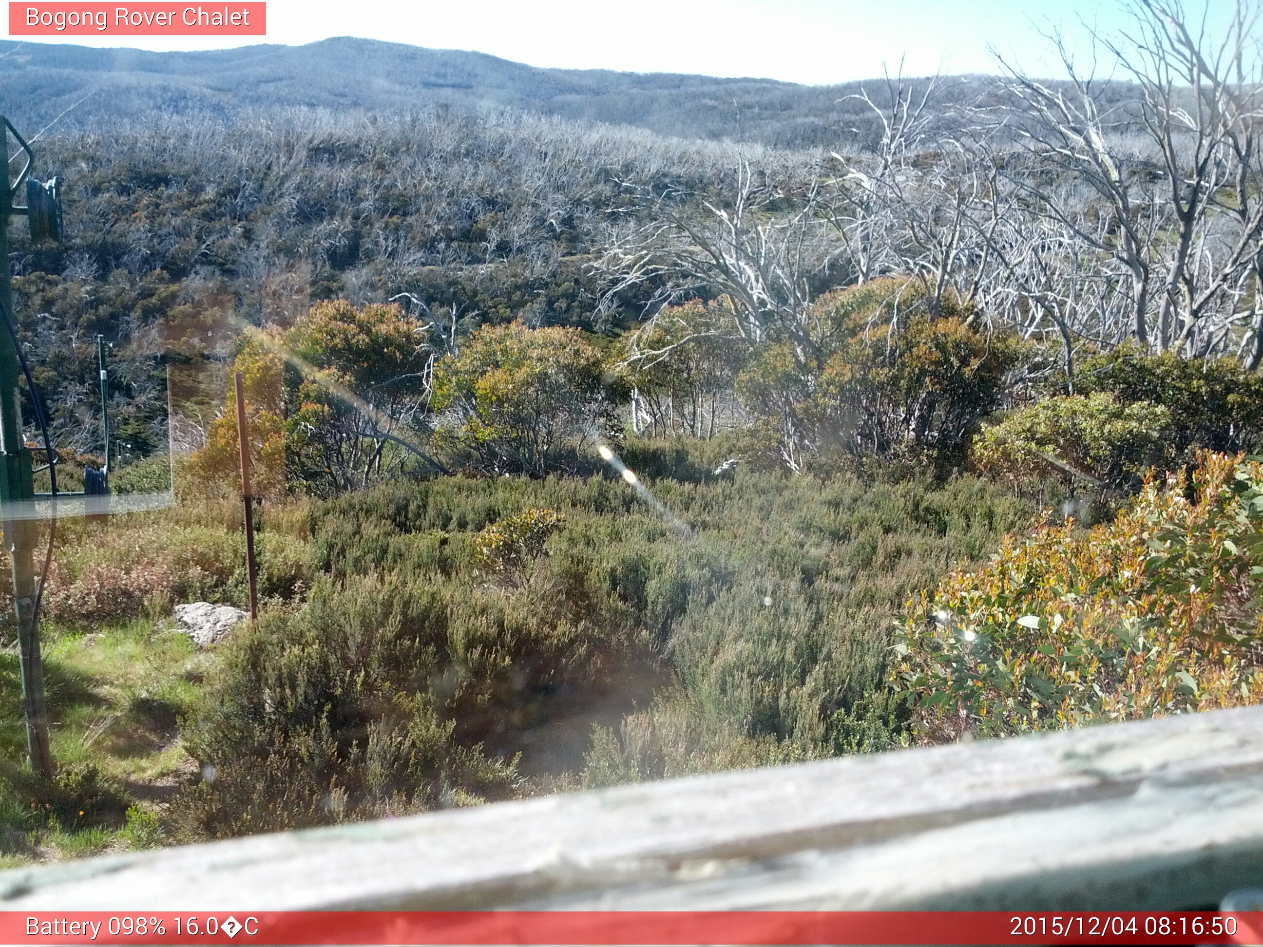 Bogong Web Cam 8:16am Friday 4th of December 2015