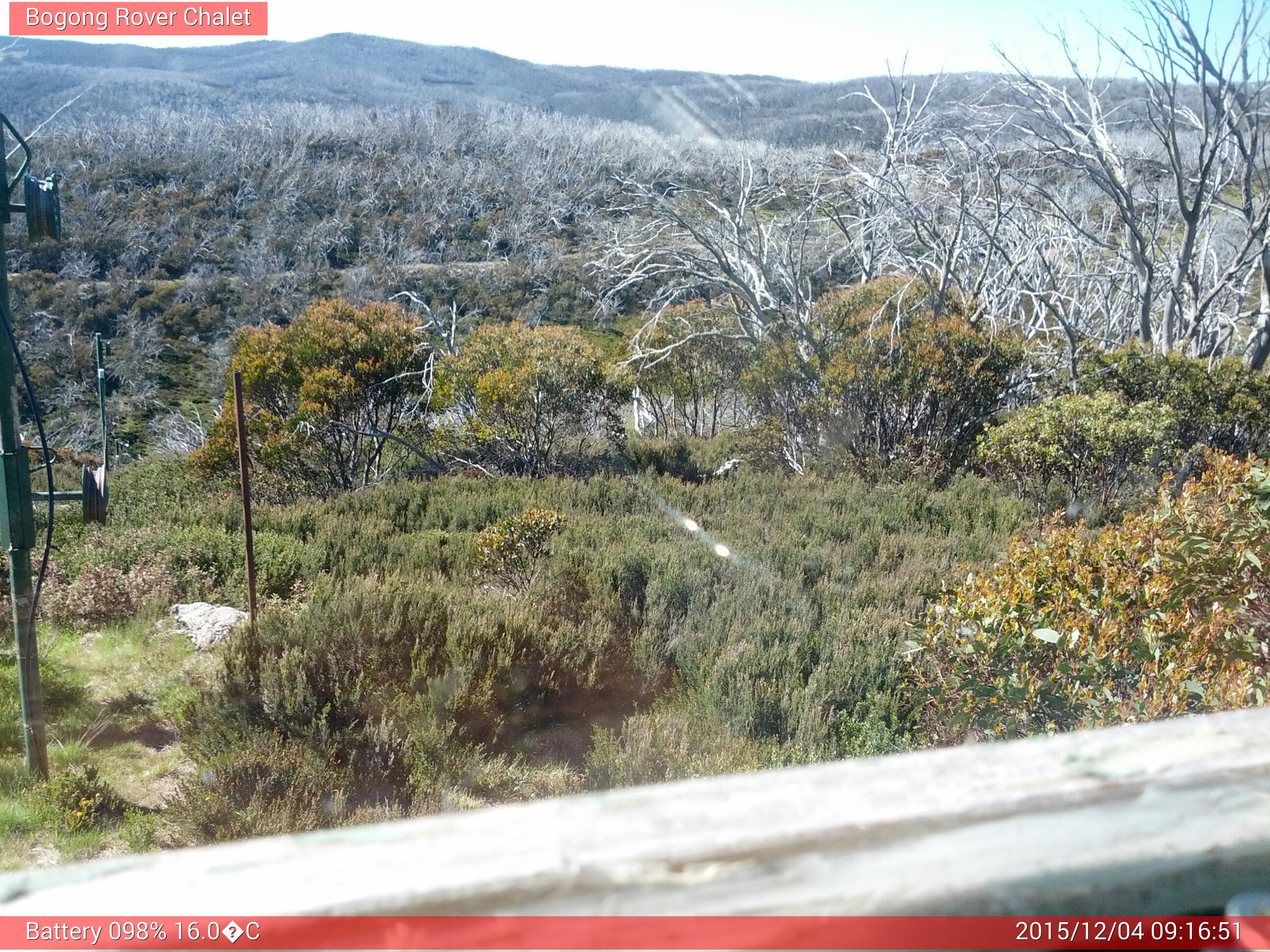 Bogong Web Cam 9:16am Friday 4th of December 2015