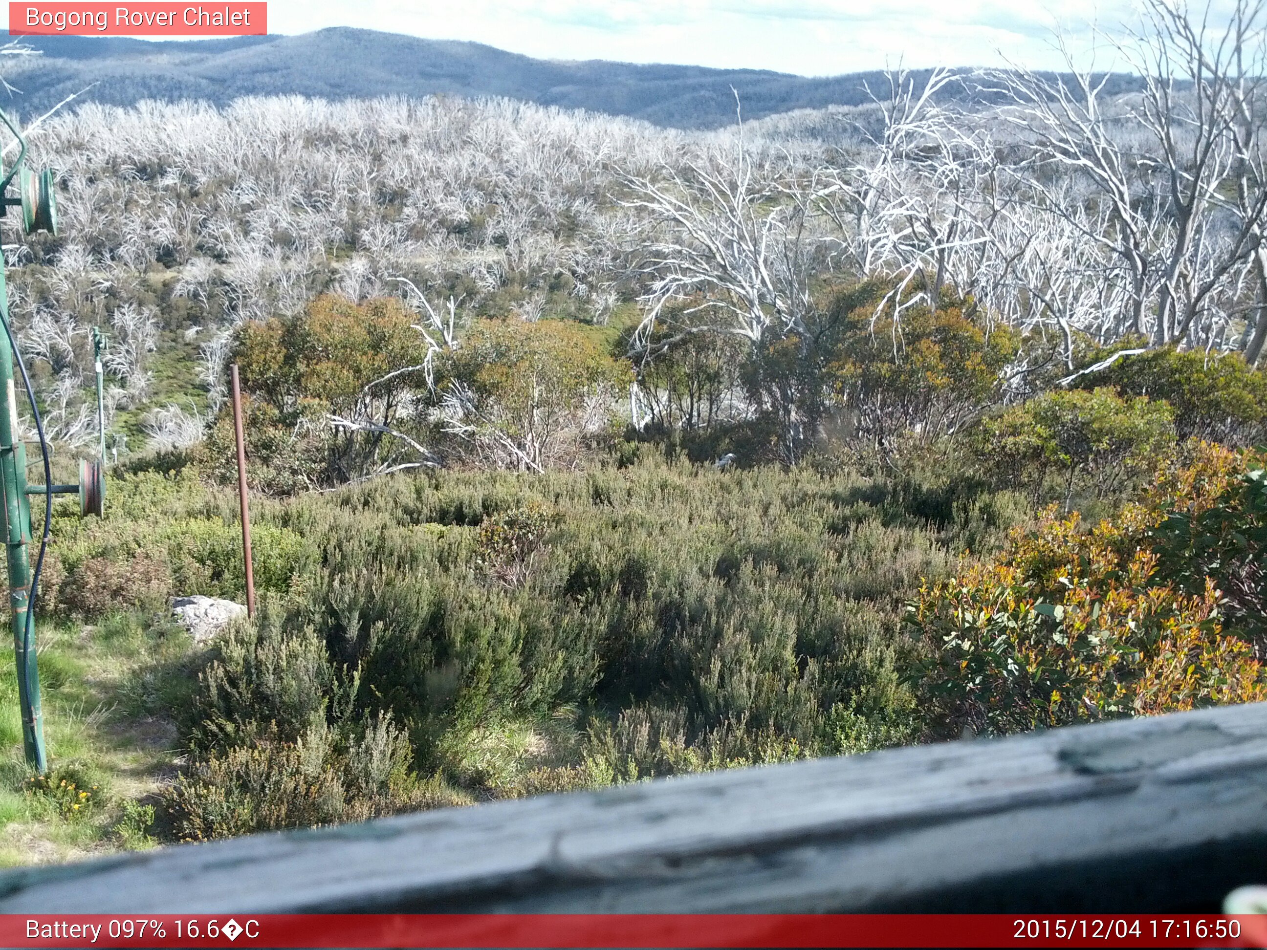 Bogong Web Cam 5:16pm Friday 4th of December 2015