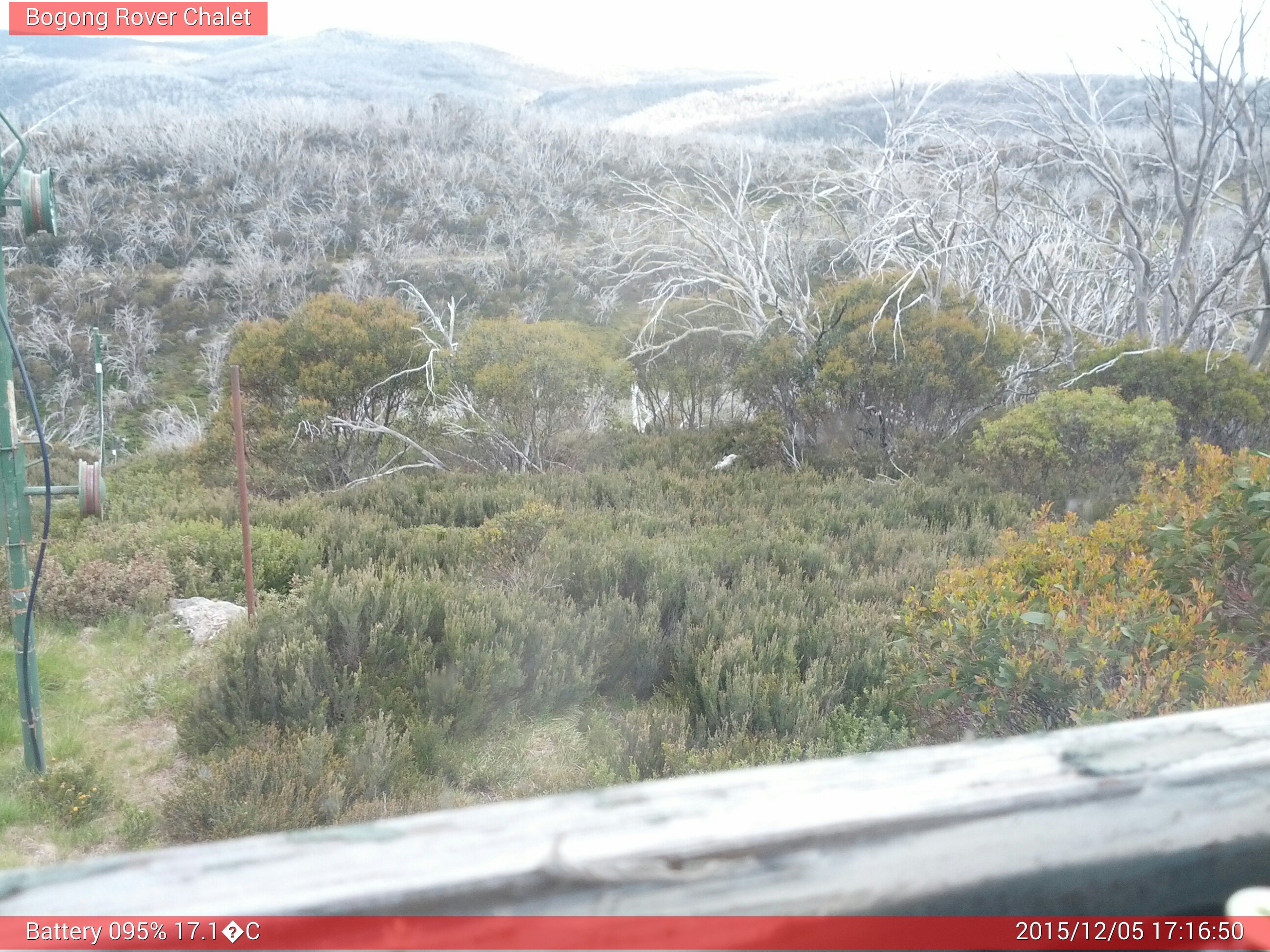 Bogong Web Cam 5:16pm Saturday 5th of December 2015