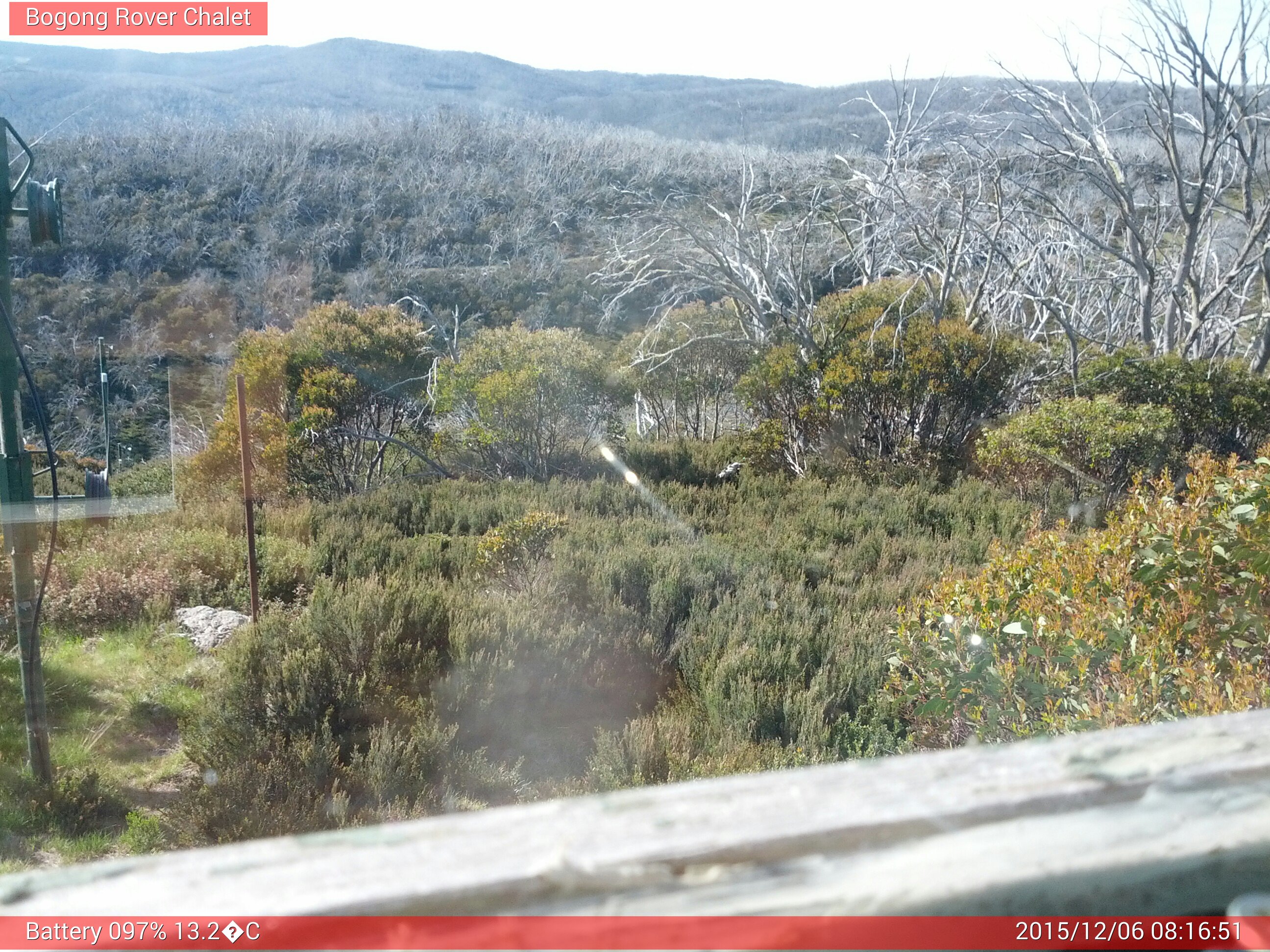 Bogong Web Cam 8:16am Sunday 6th of December 2015