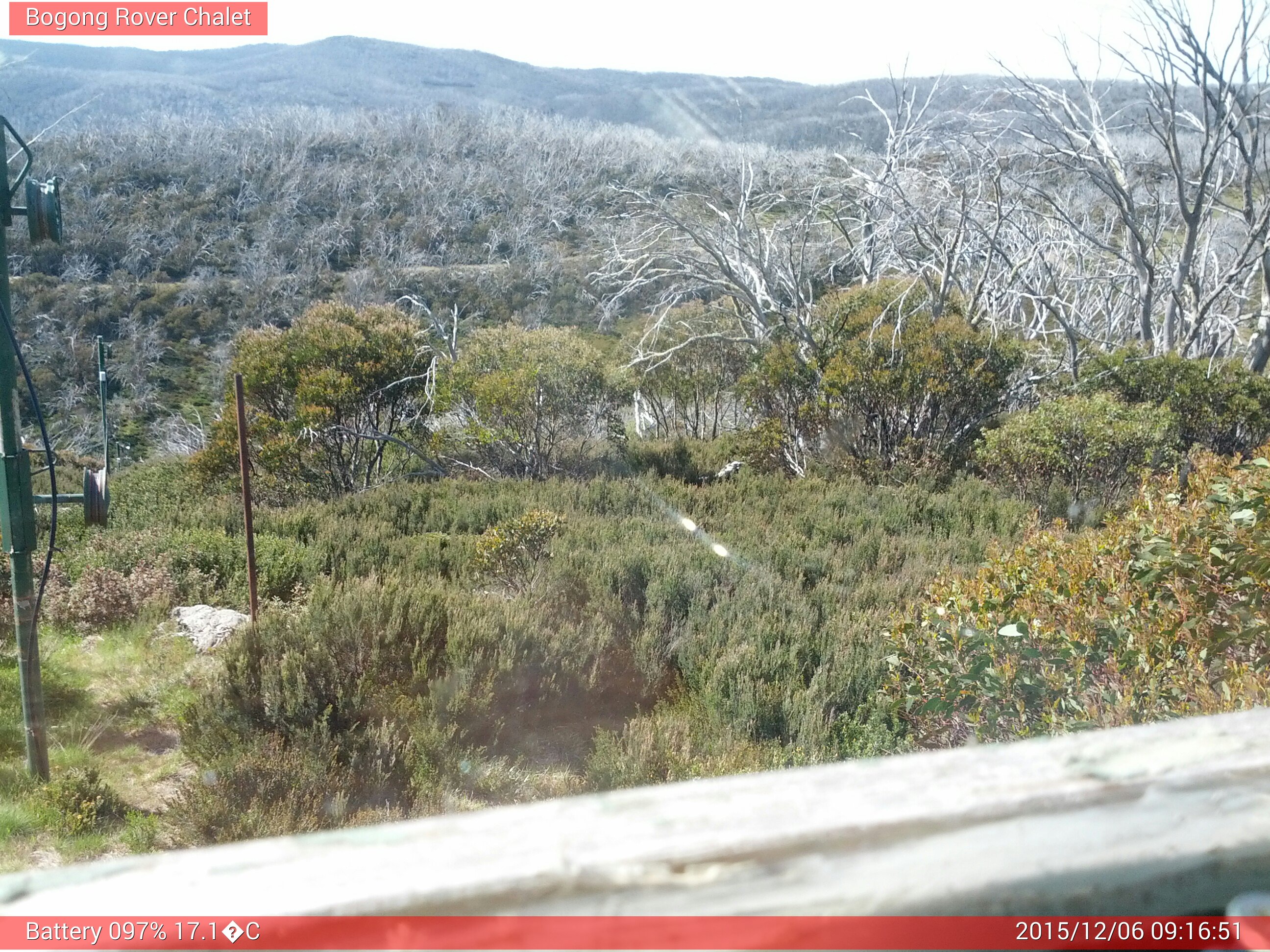 Bogong Web Cam 9:16am Sunday 6th of December 2015