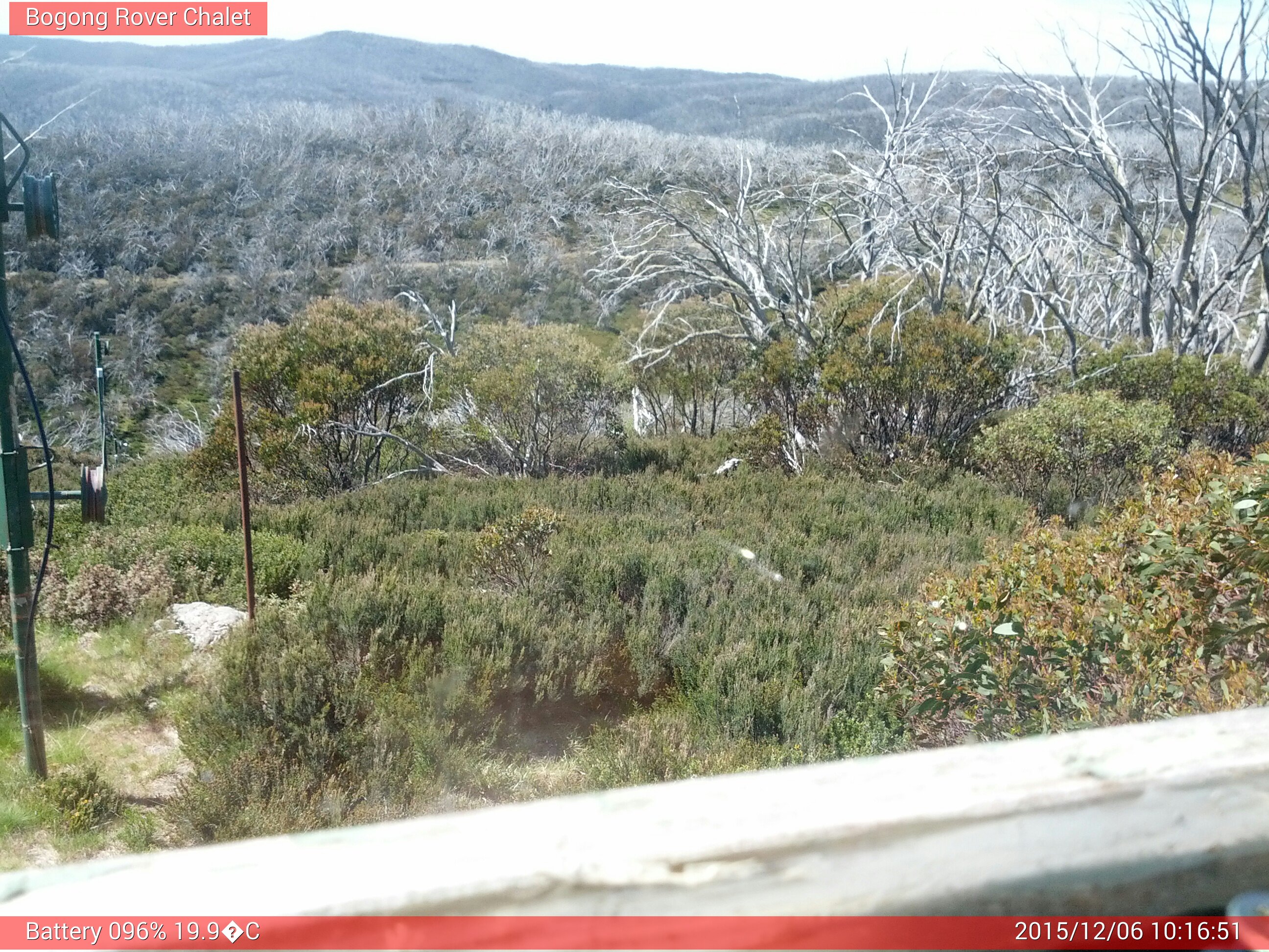 Bogong Web Cam 10:16am Sunday 6th of December 2015