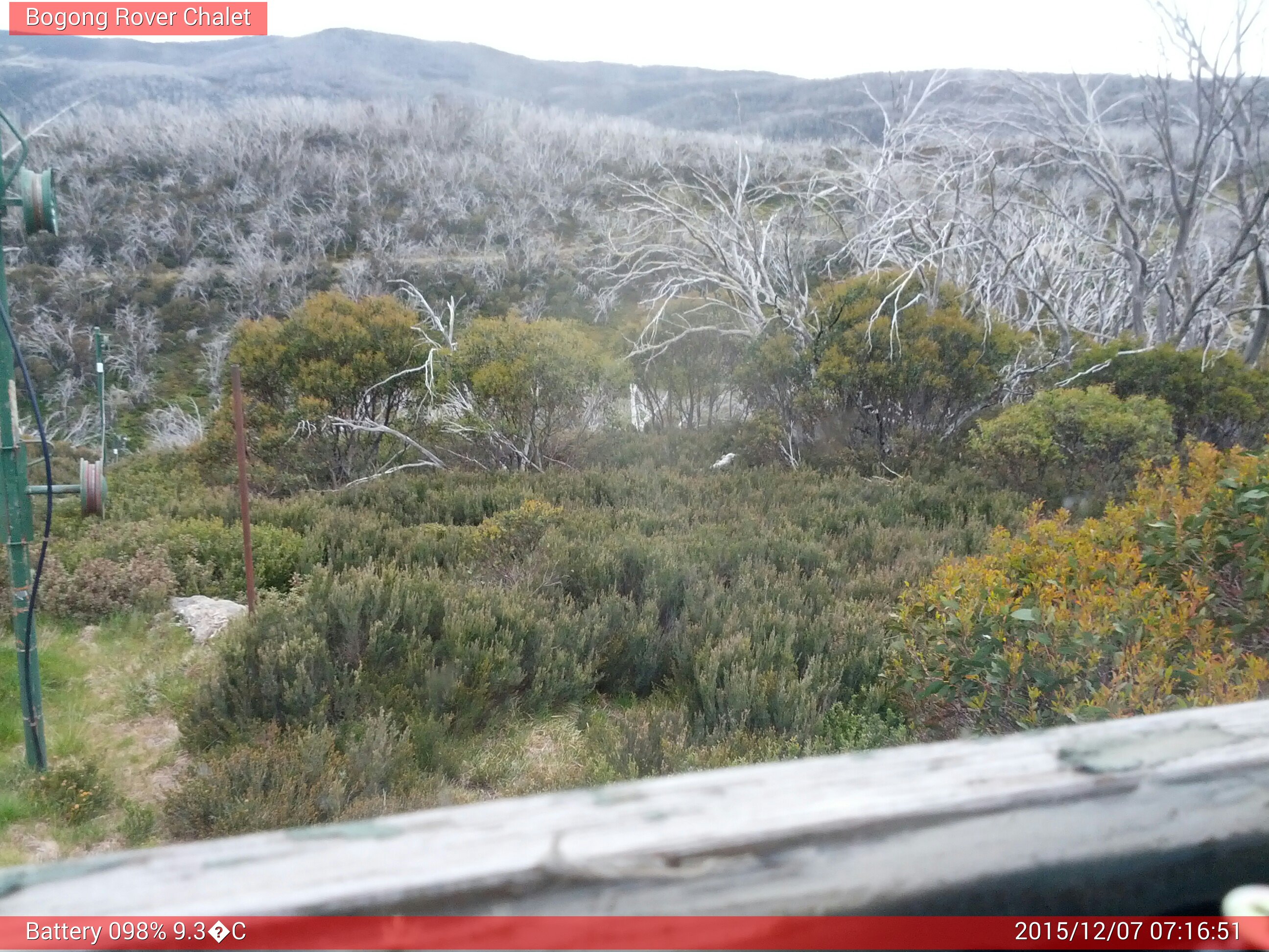 Bogong Web Cam 7:16am Monday 7th of December 2015