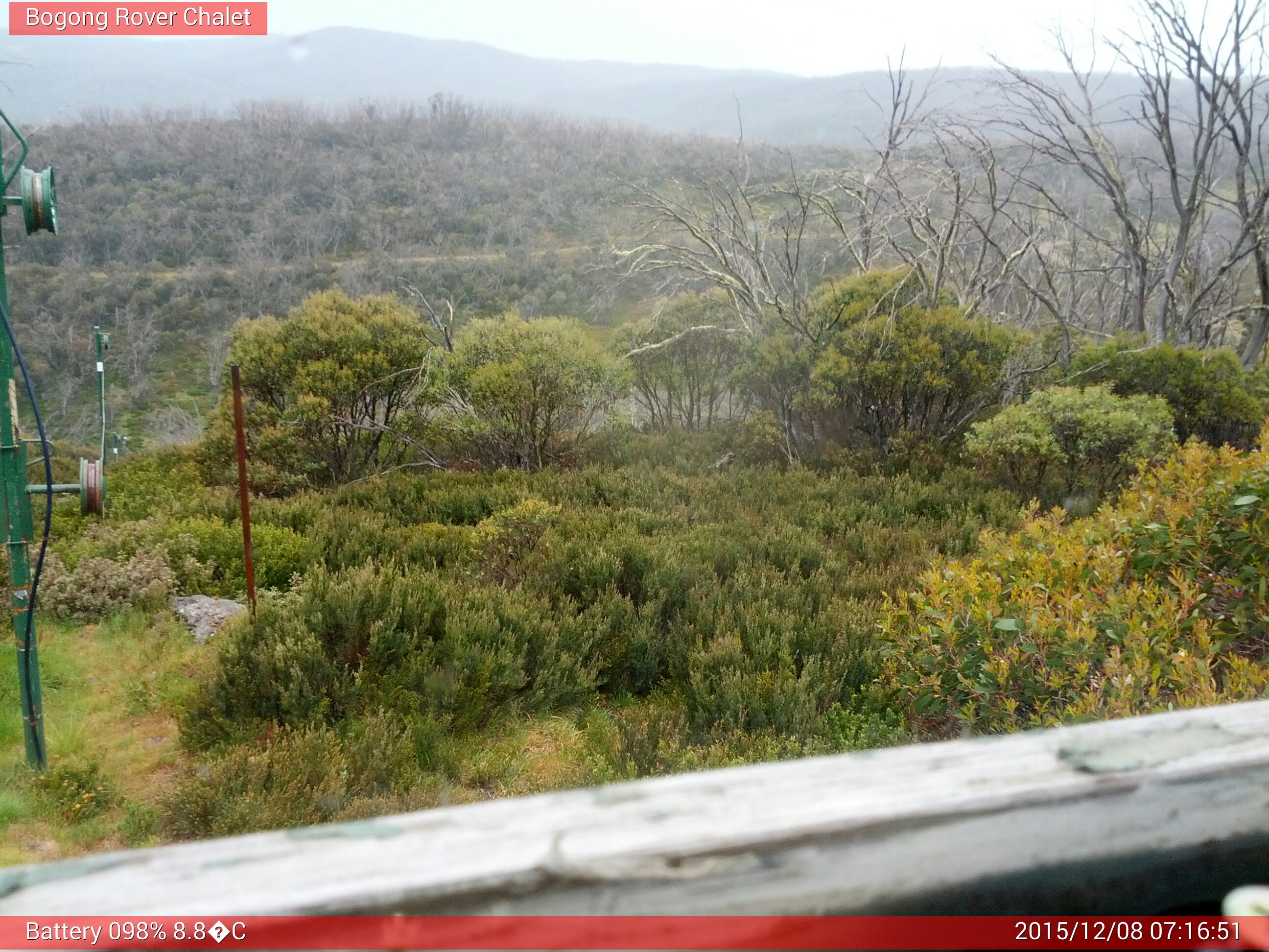 Bogong Web Cam 7:16am Tuesday 8th of December 2015