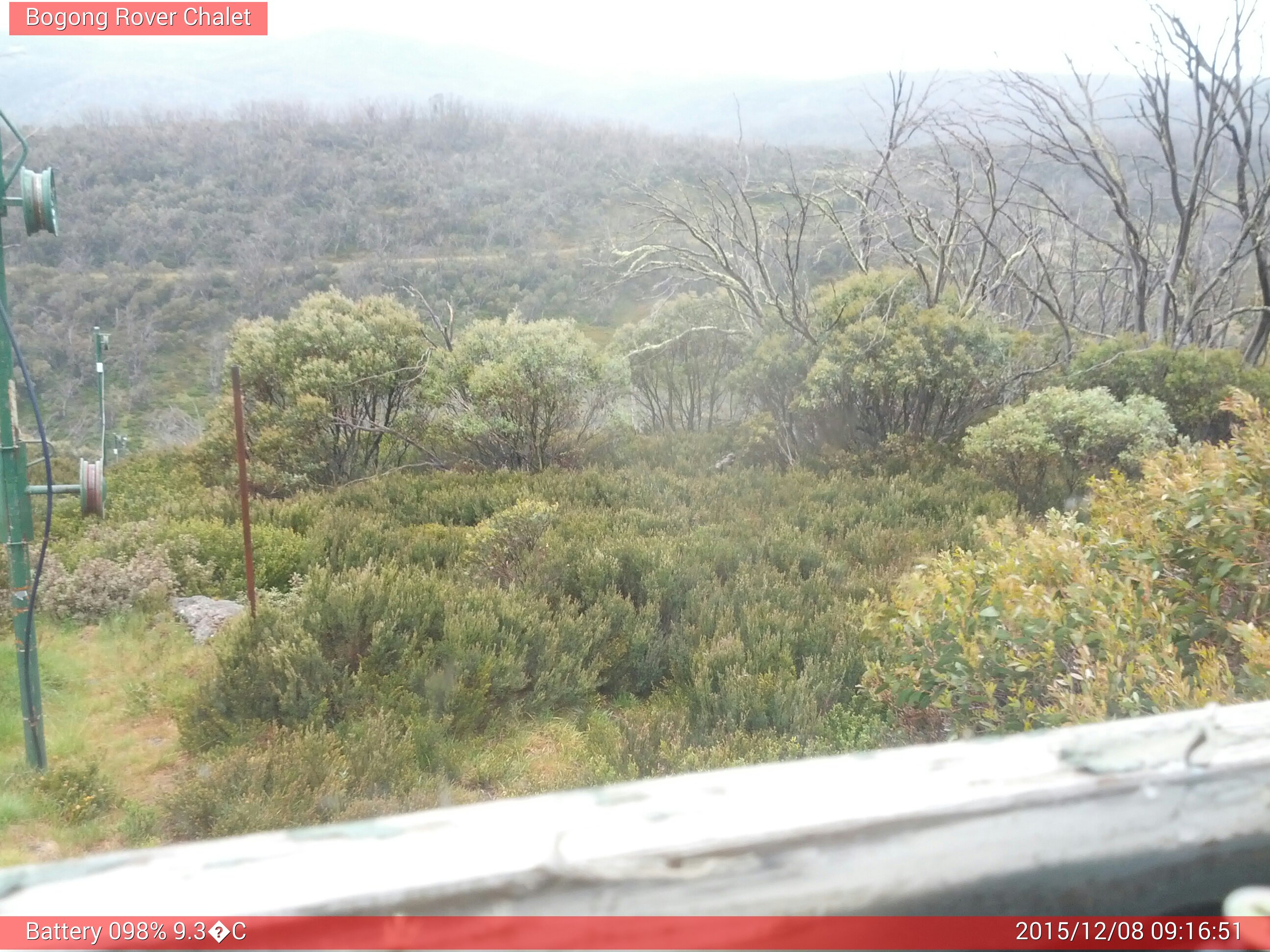 Bogong Web Cam 9:16am Tuesday 8th of December 2015