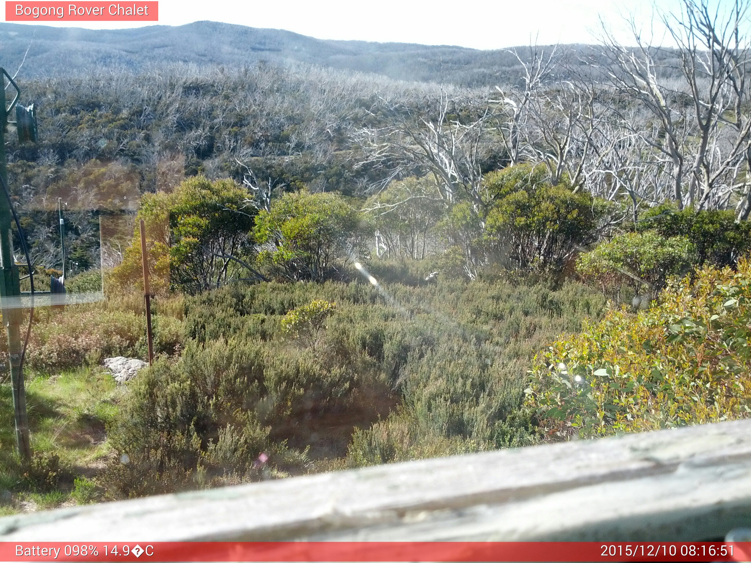 Bogong Web Cam 8:16am Thursday 10th of December 2015