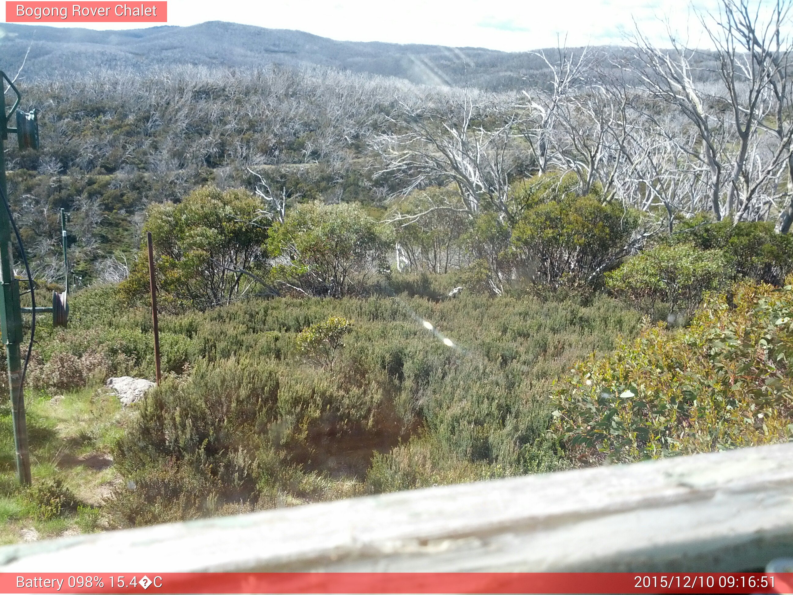 Bogong Web Cam 9:16am Thursday 10th of December 2015