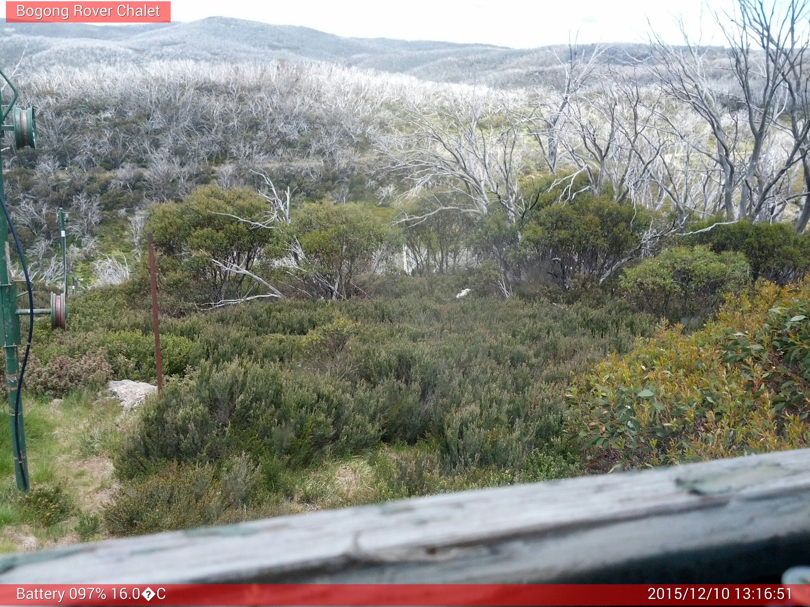 Bogong Web Cam 1:16pm Thursday 10th of December 2015