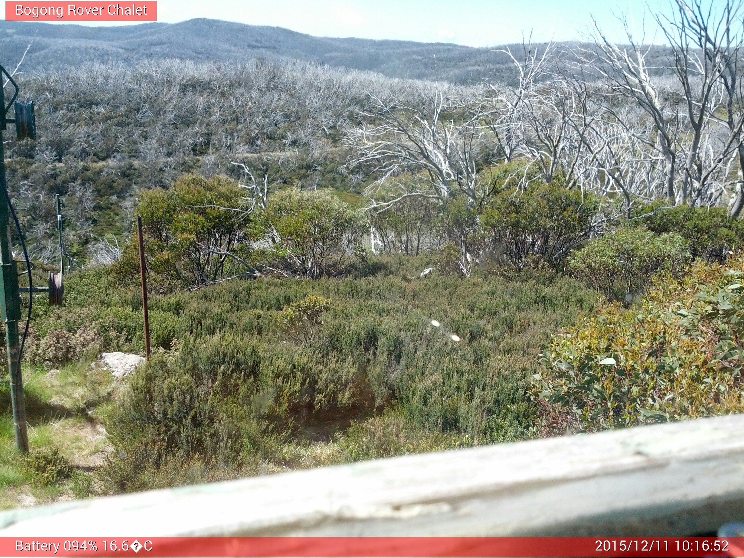 Bogong Web Cam 10:16am Friday 11th of December 2015