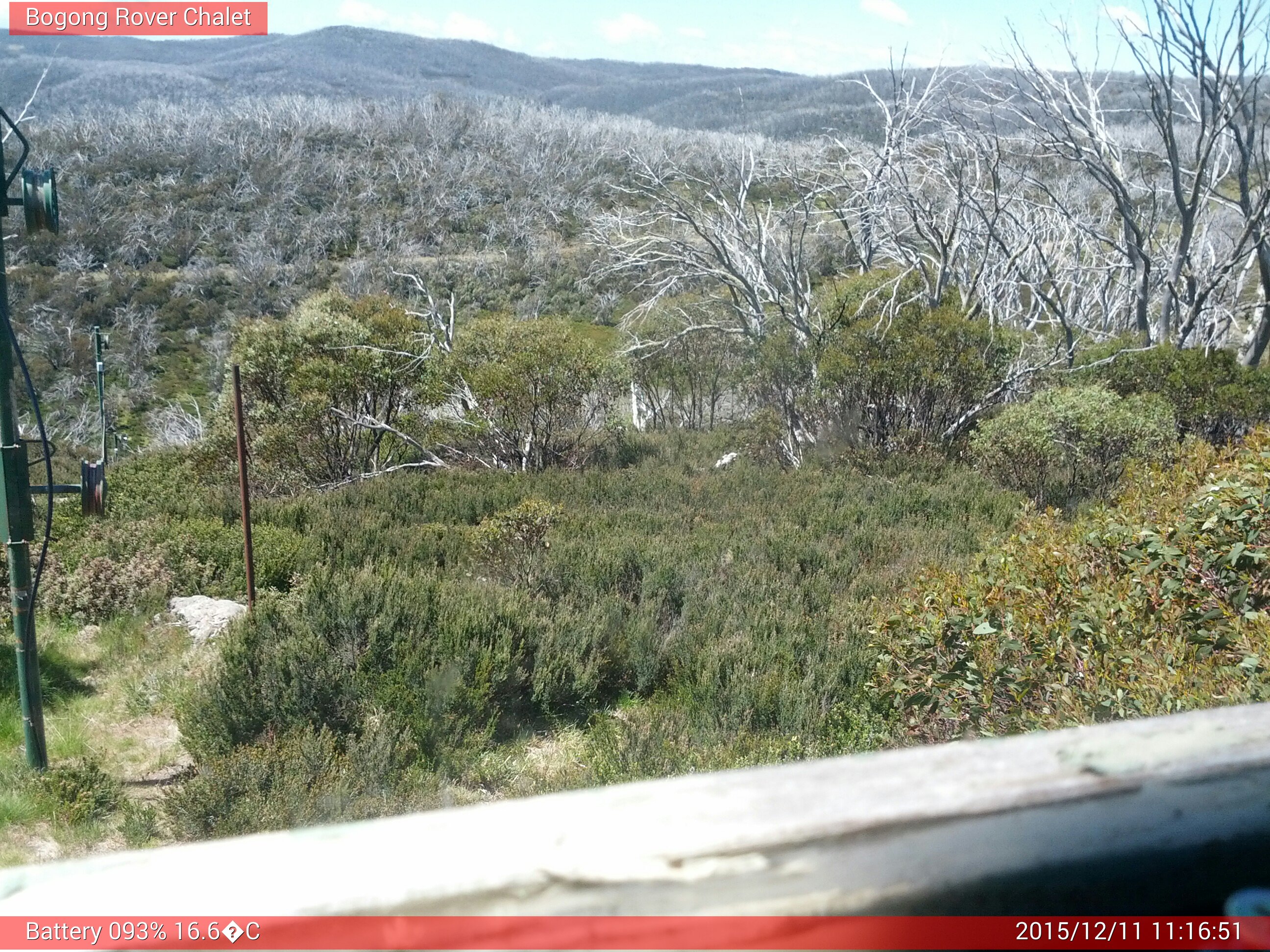 Bogong Web Cam 11:16am Friday 11th of December 2015