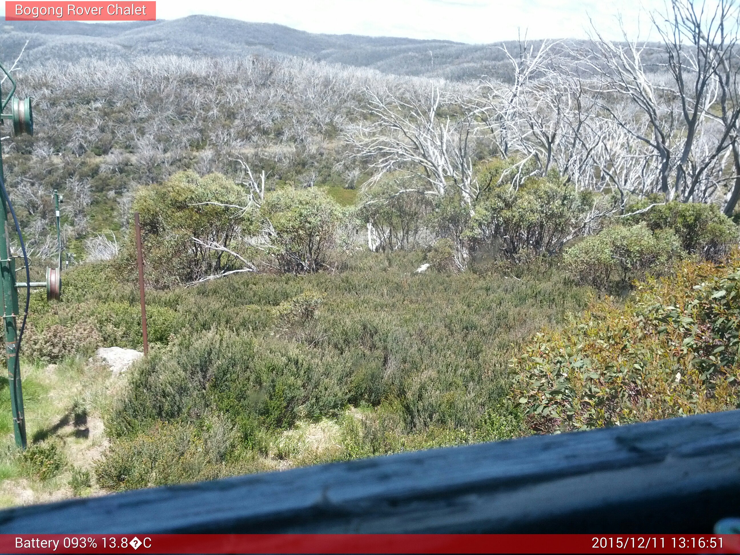 Bogong Web Cam 1:16pm Friday 11th of December 2015