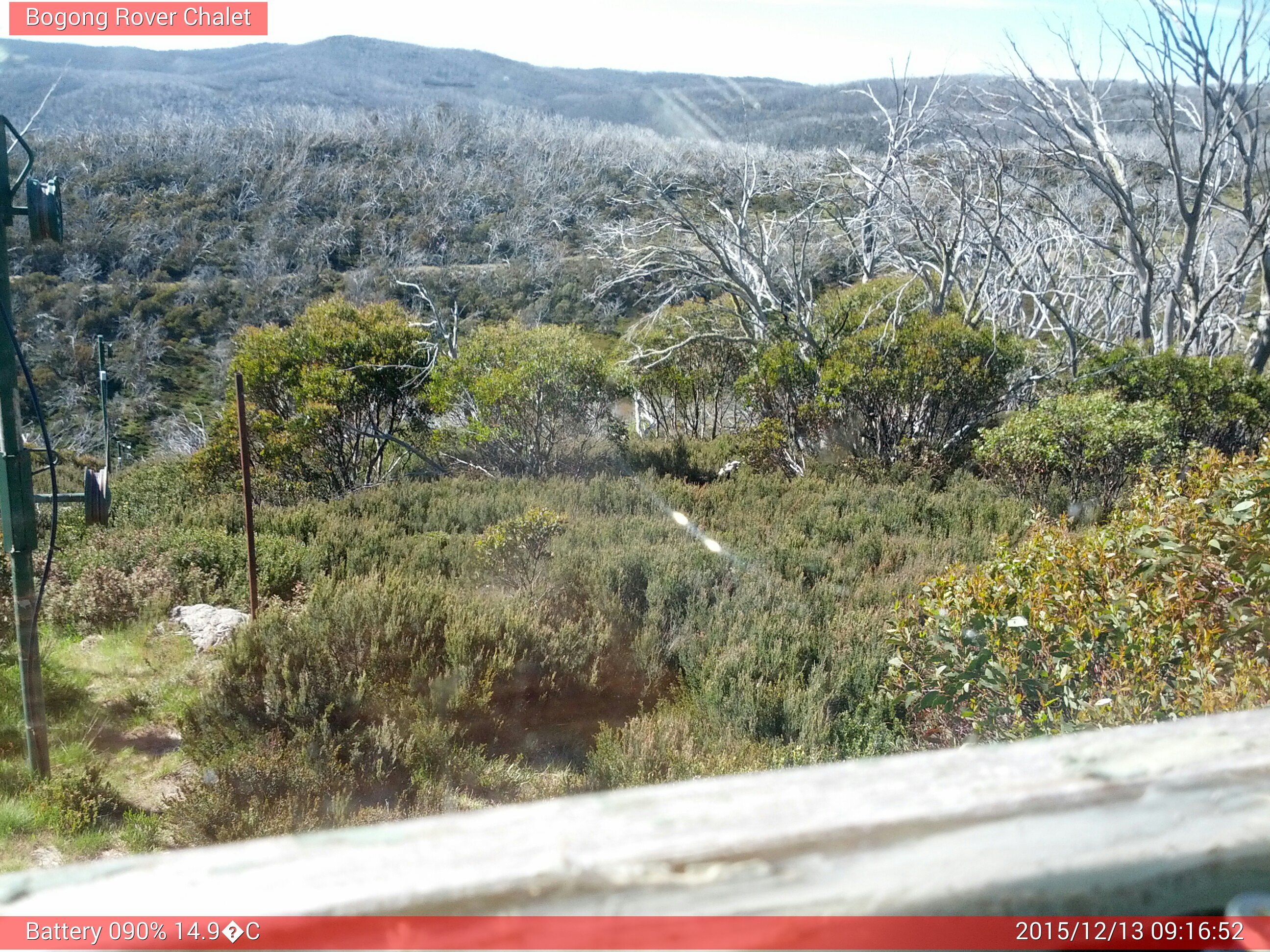 Bogong Web Cam 9:16am Sunday 13th of December 2015