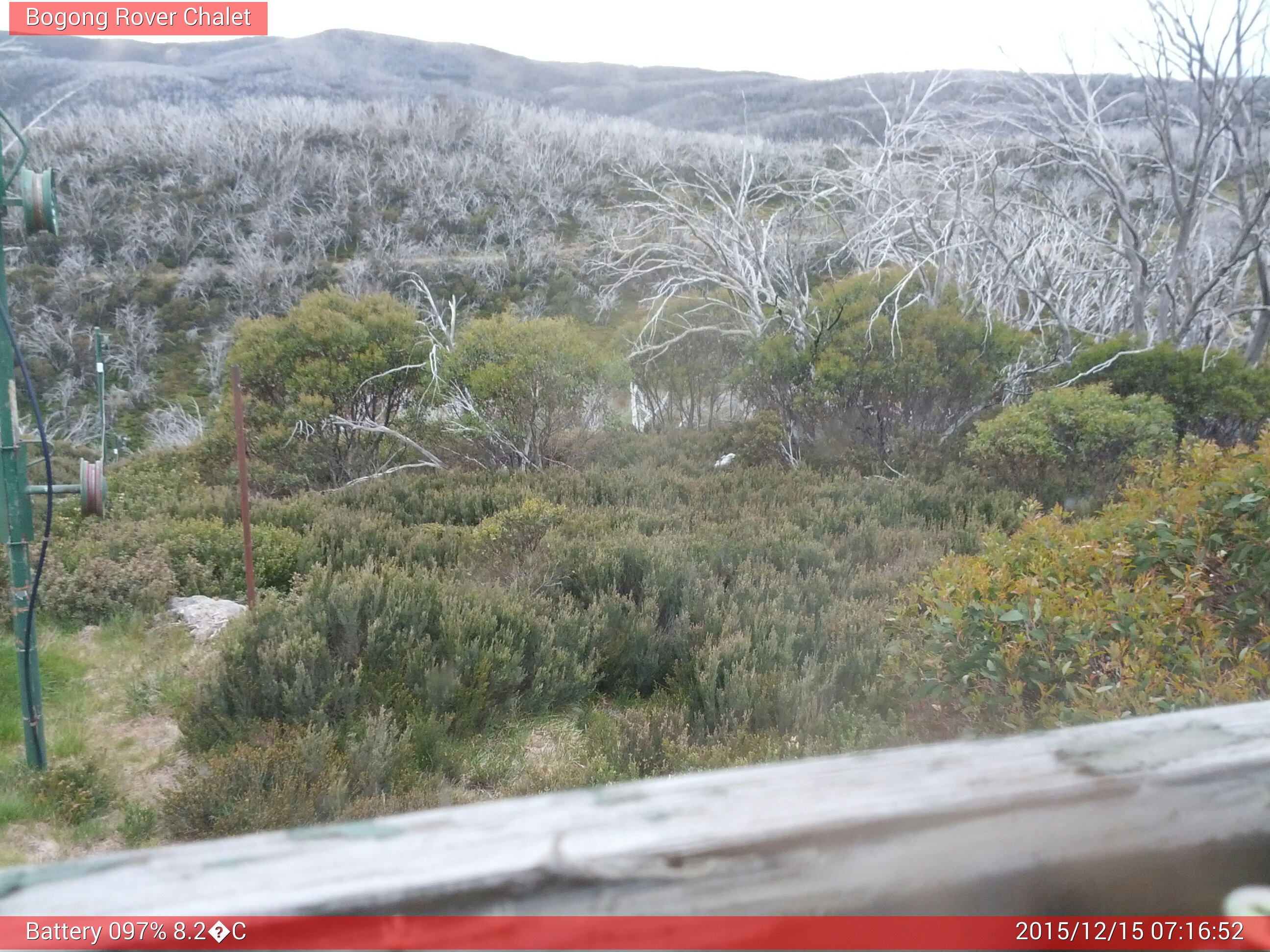 Bogong Web Cam 7:16am Tuesday 15th of December 2015