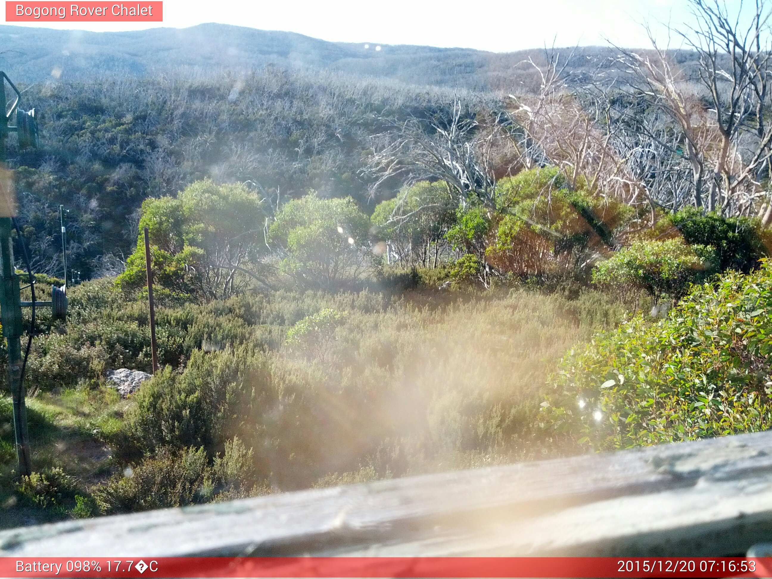 Bogong Web Cam 7:16am Sunday 20th of December 2015