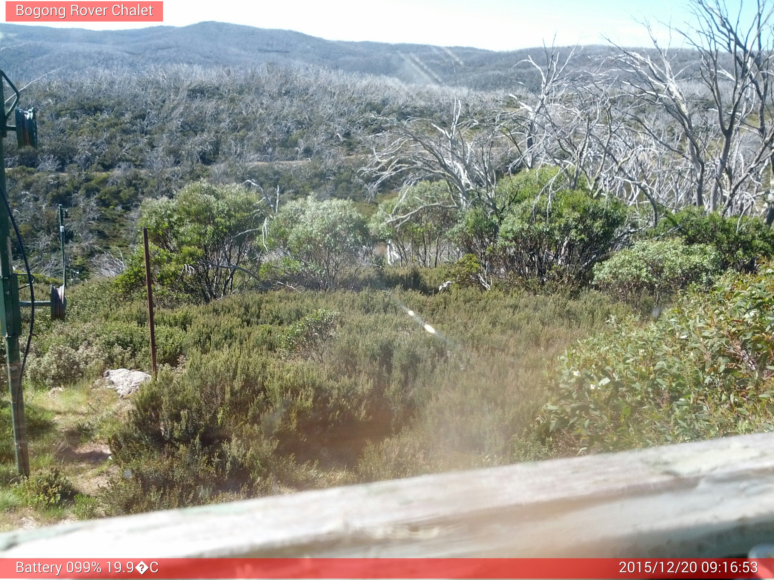 Bogong Web Cam 9:16am Sunday 20th of December 2015