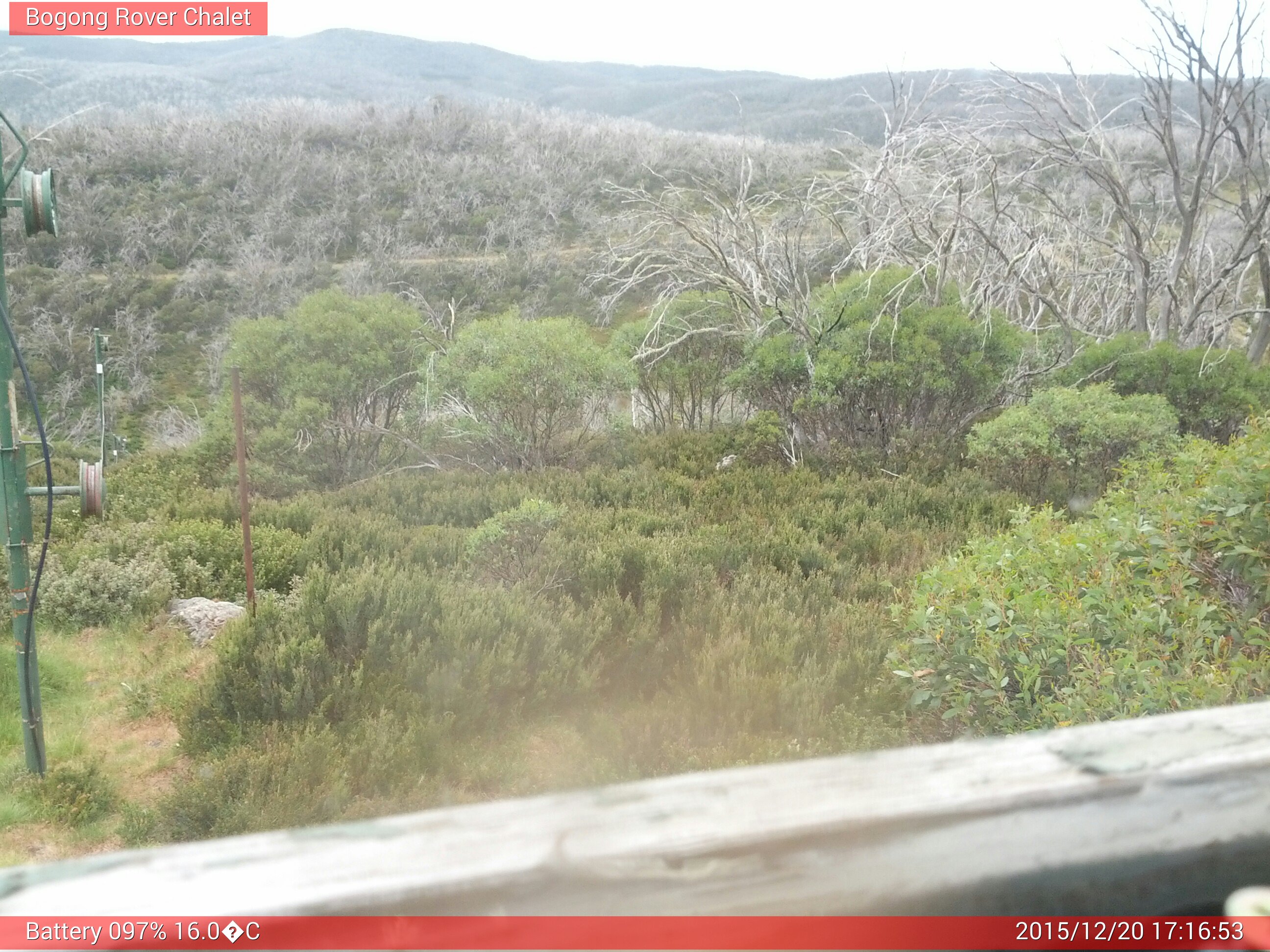 Bogong Web Cam 5:16pm Sunday 20th of December 2015