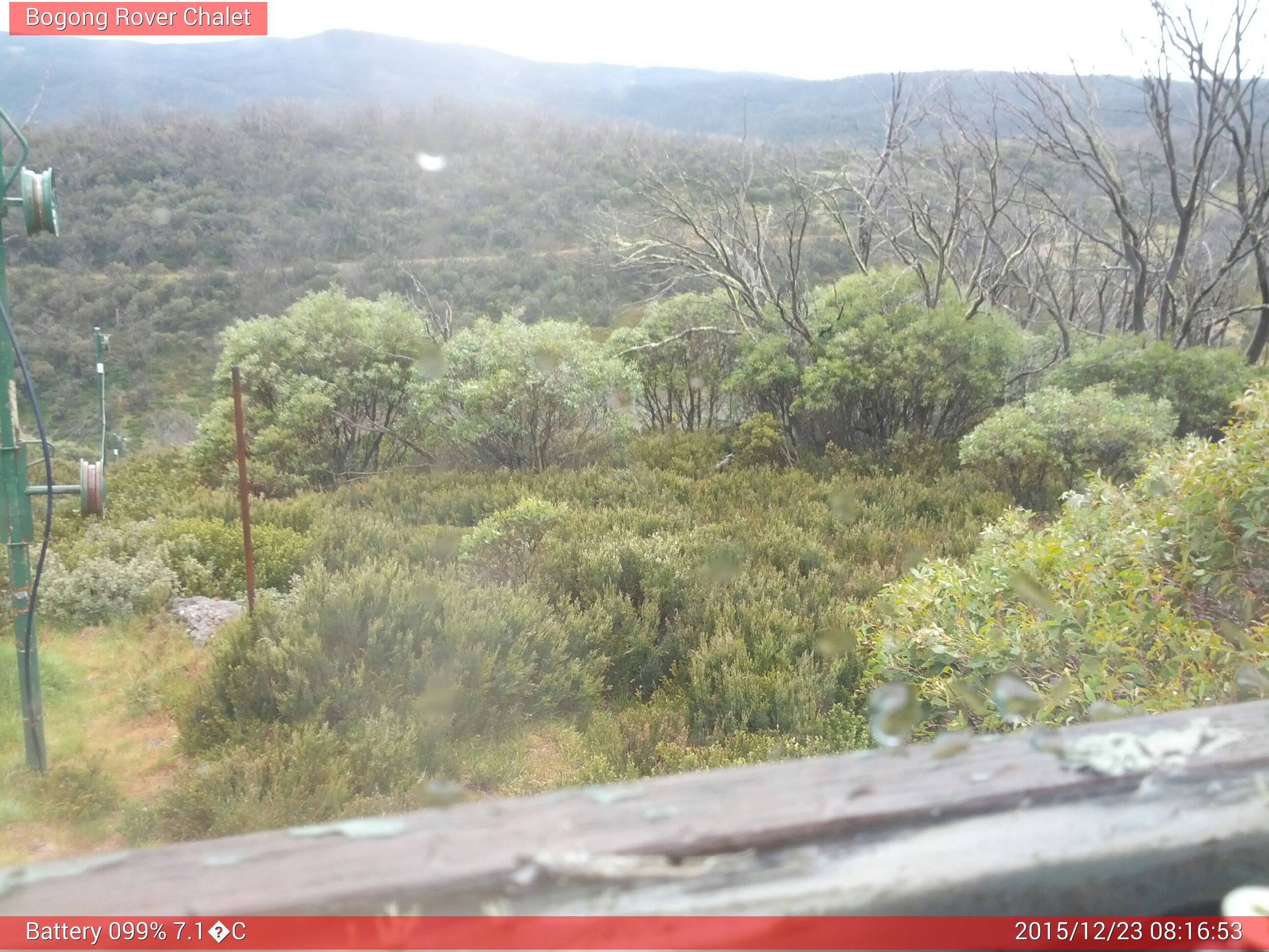 Bogong Web Cam 8:16am Wednesday 23rd of December 2015