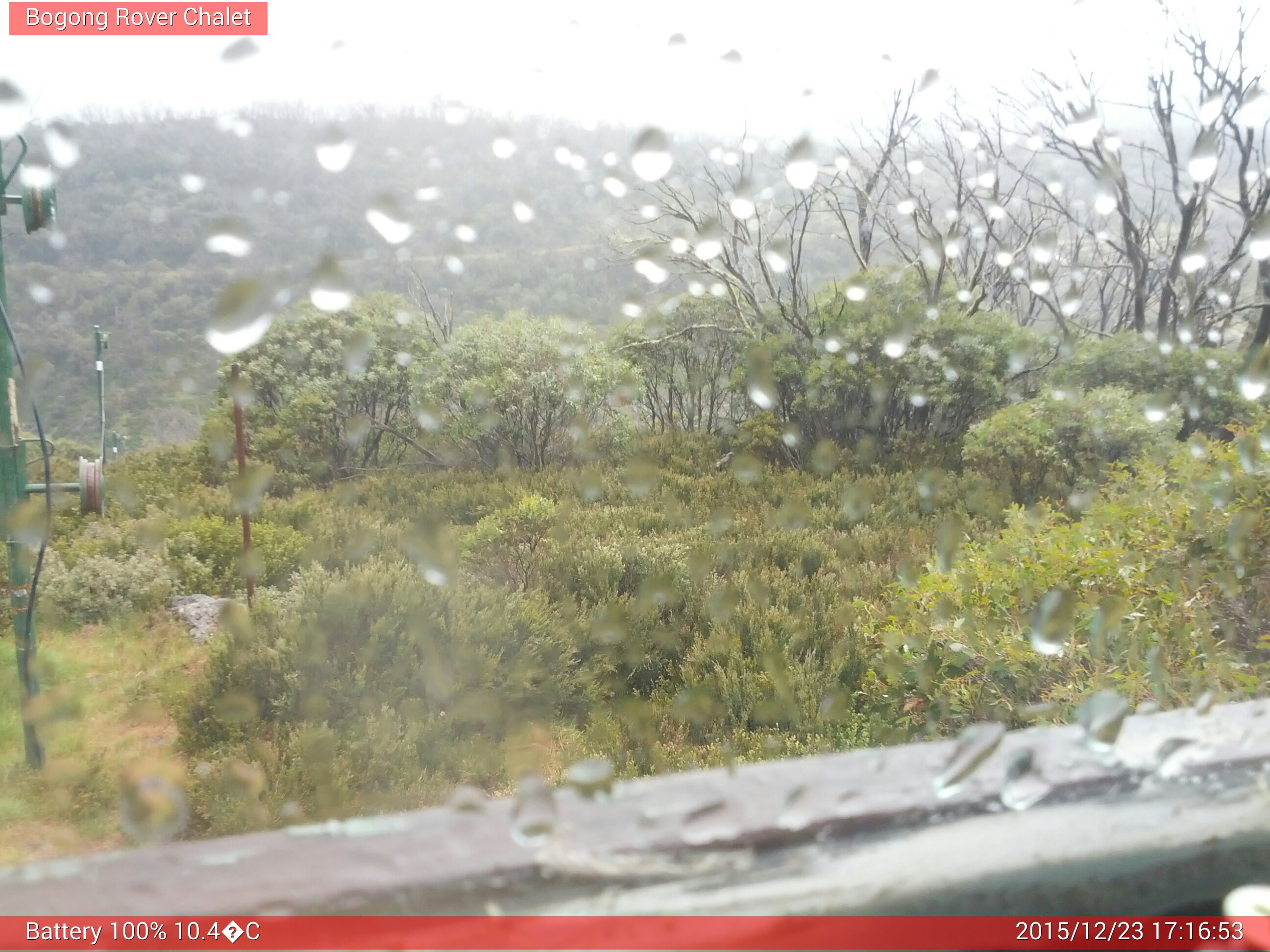 Bogong Web Cam 5:16pm Wednesday 23rd of December 2015