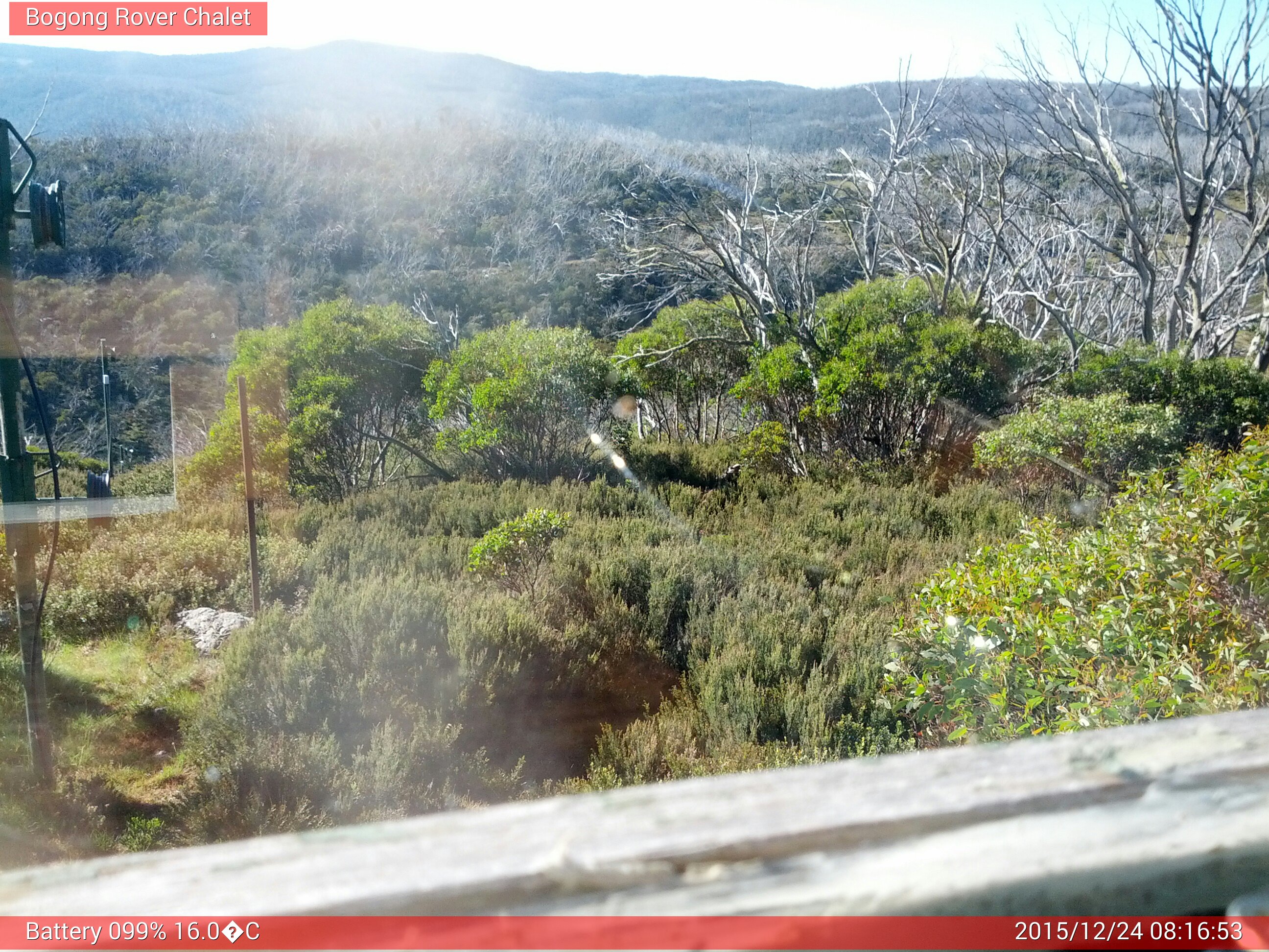 Bogong Web Cam 8:16am Thursday 24th of December 2015