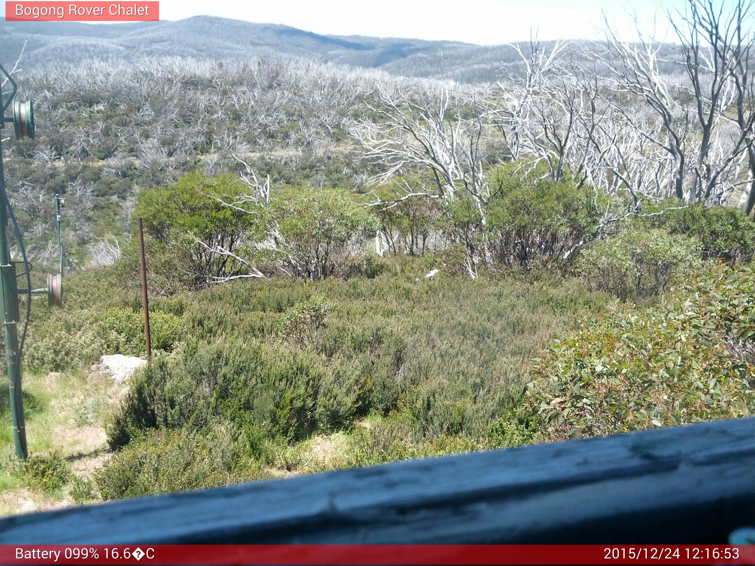 Bogong Web Cam 12:16pm Thursday 24th of December 2015