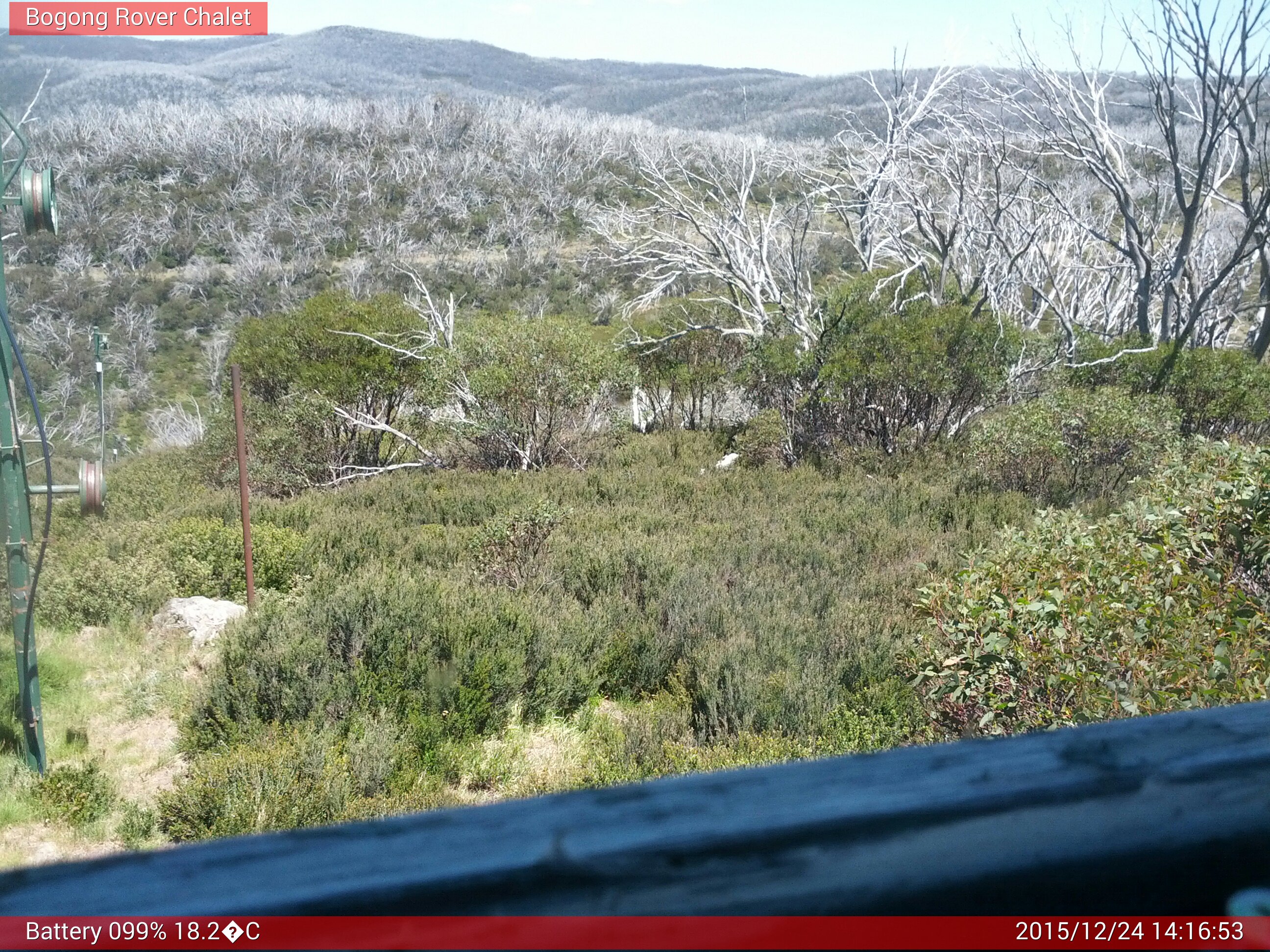 Bogong Web Cam 2:16pm Thursday 24th of December 2015