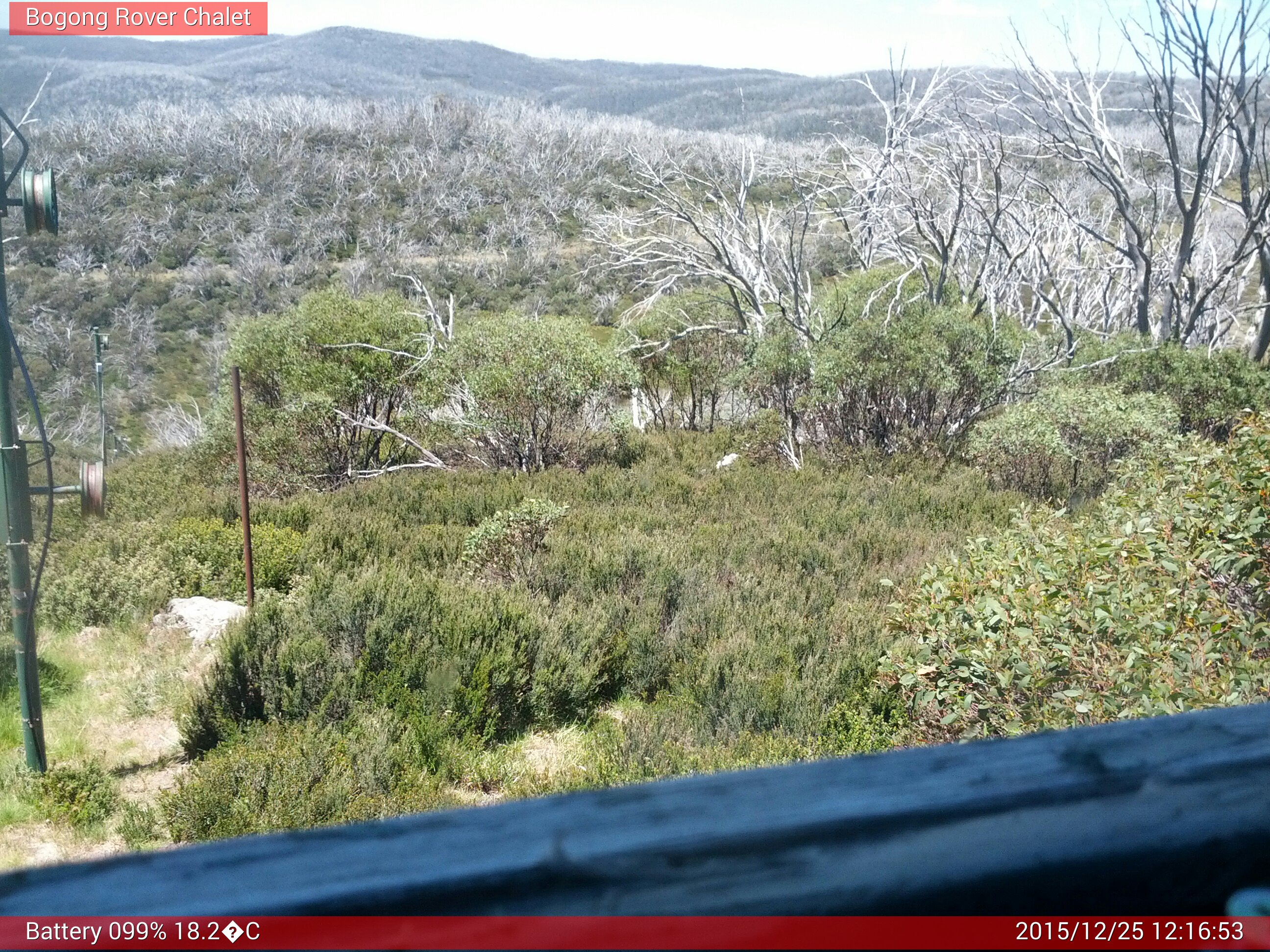 Bogong Web Cam 12:16pm Friday 25th of December 2015