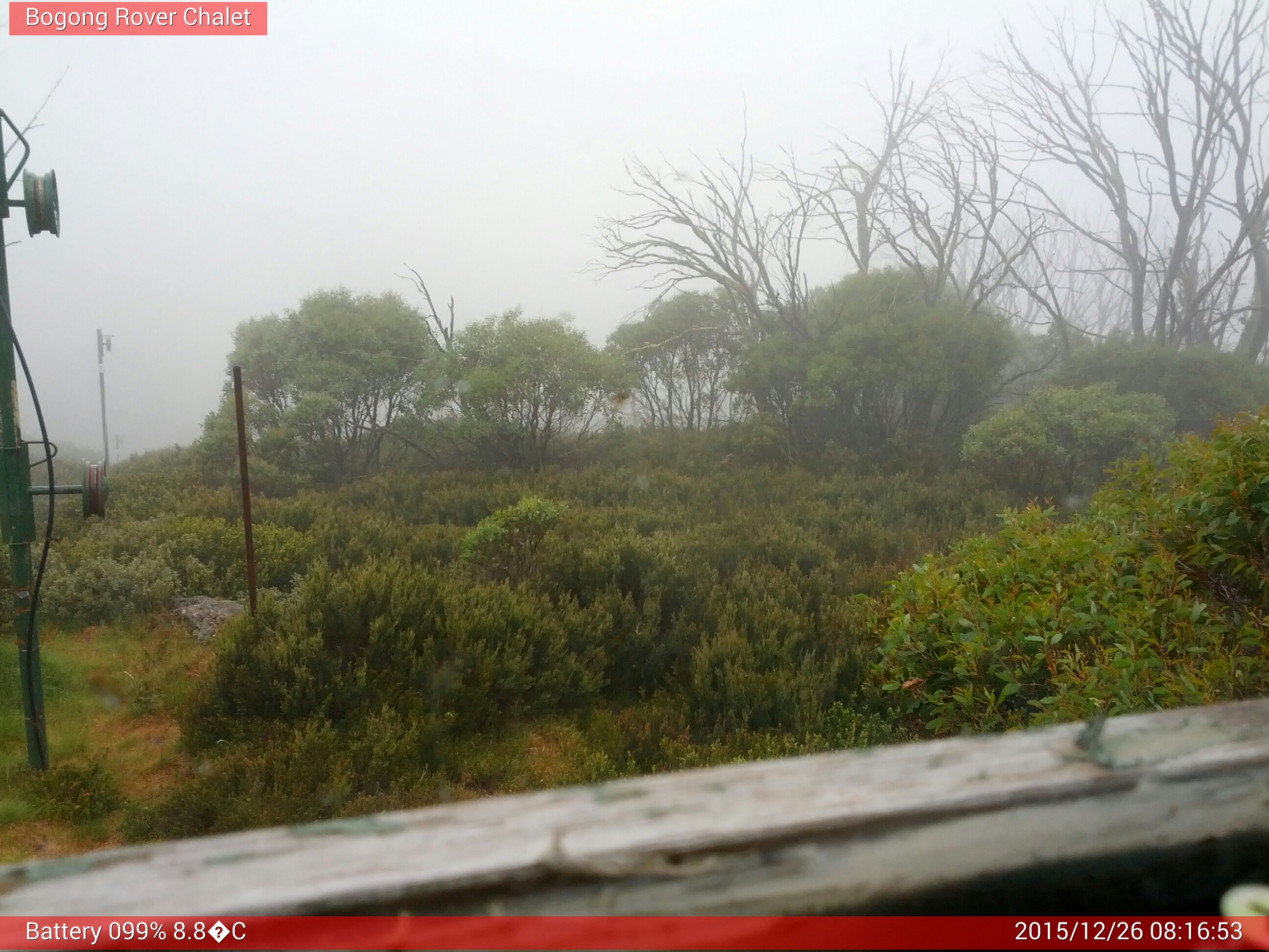 Bogong Web Cam 8:16am Saturday 26th of December 2015