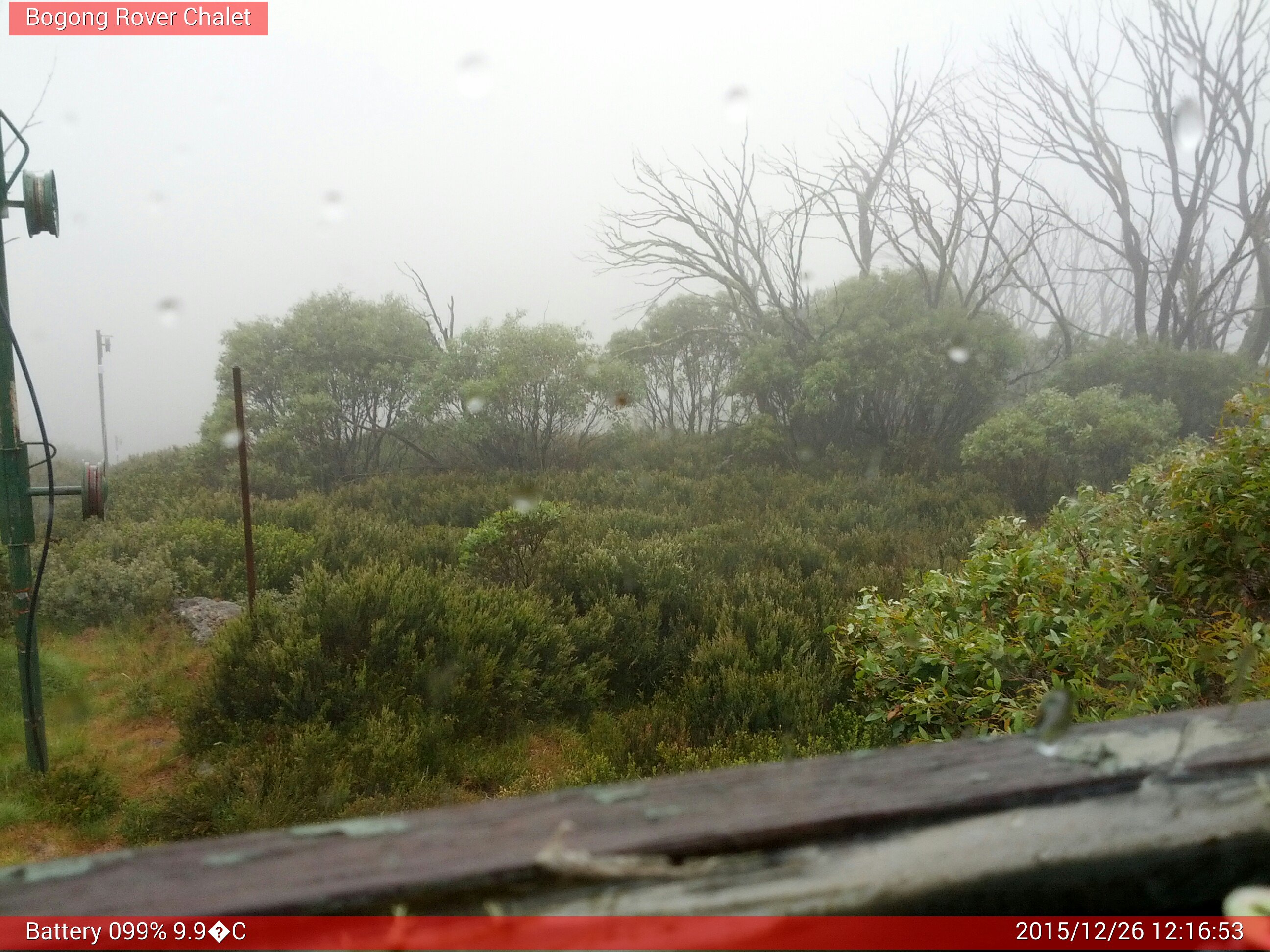 Bogong Web Cam 12:16pm Saturday 26th of December 2015