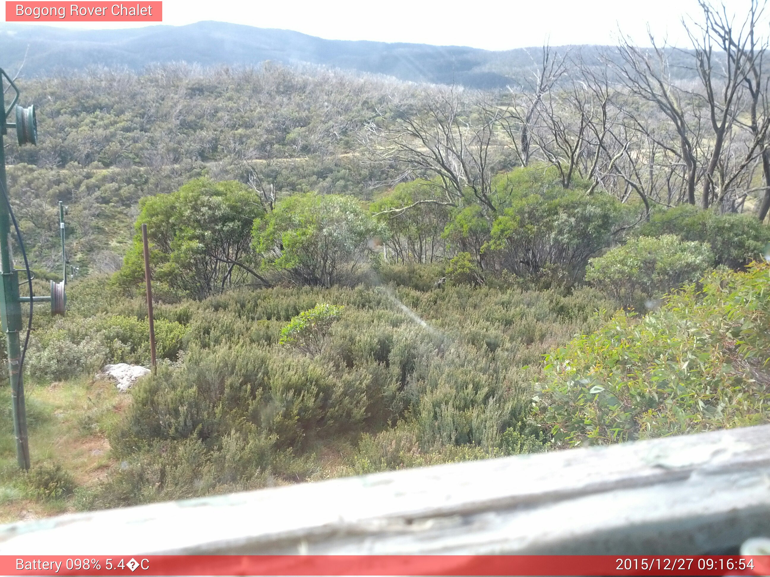 Bogong Web Cam 9:16am Sunday 27th of December 2015