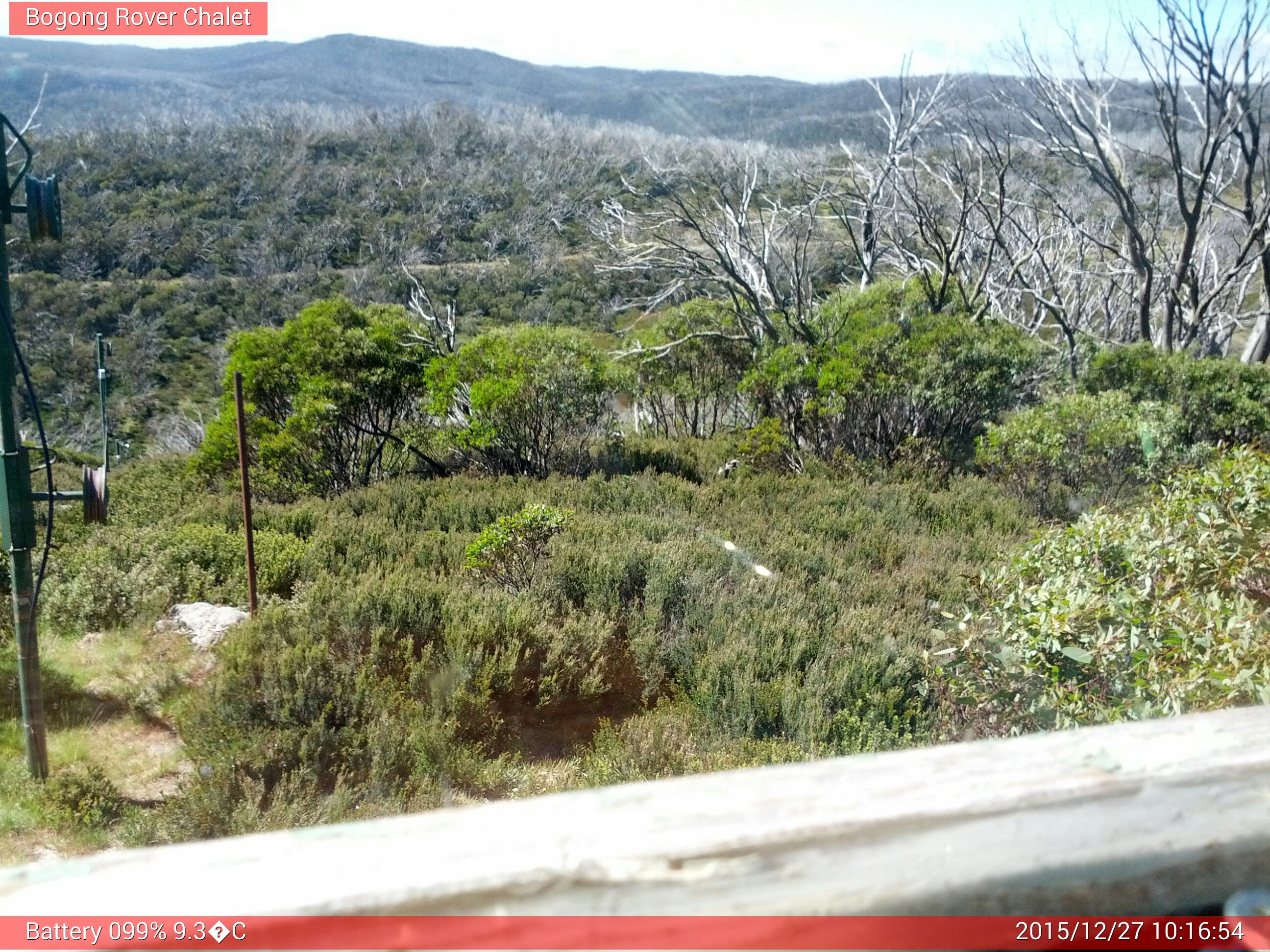 Bogong Web Cam 10:16am Sunday 27th of December 2015