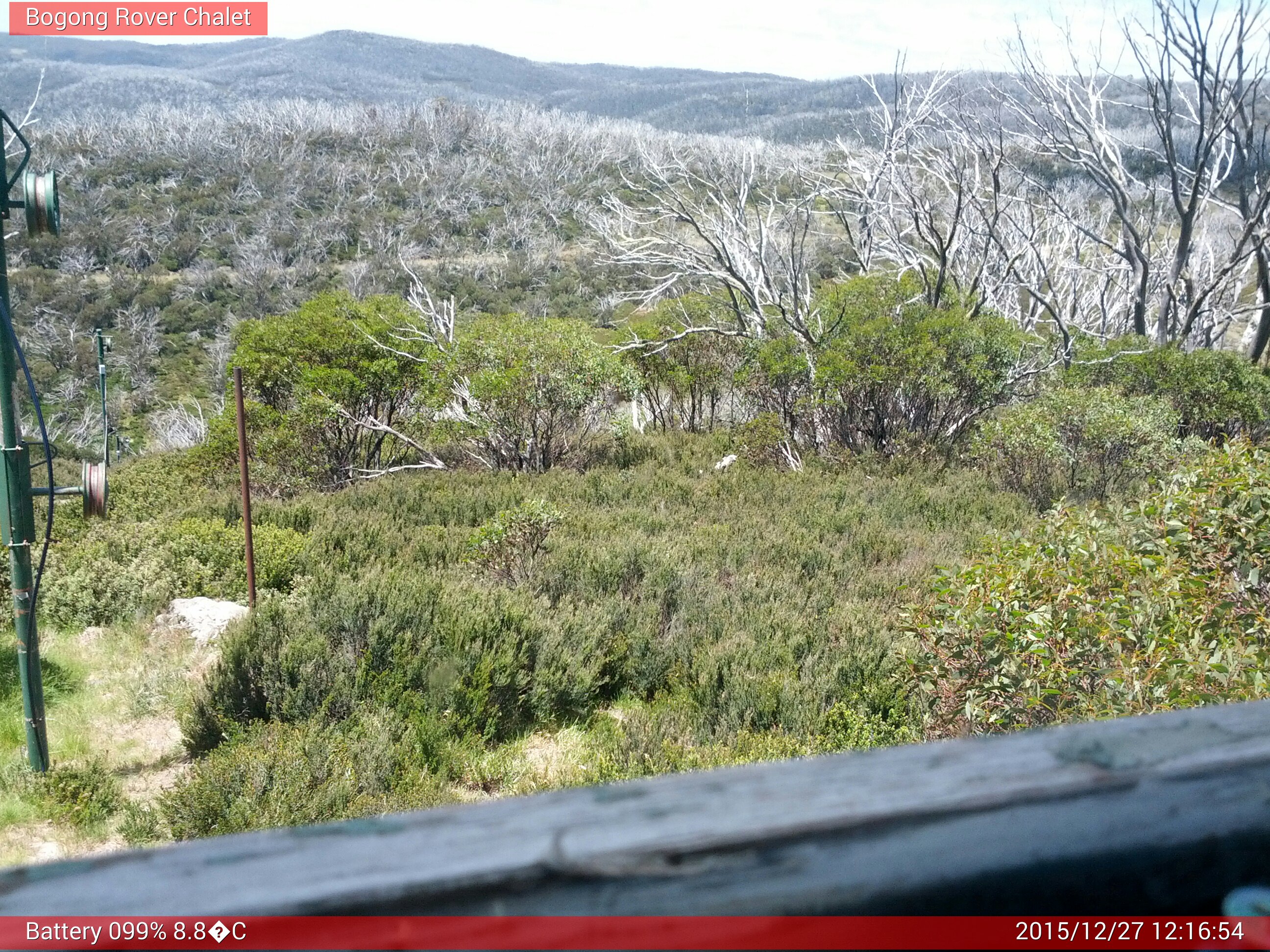 Bogong Web Cam 12:16pm Sunday 27th of December 2015