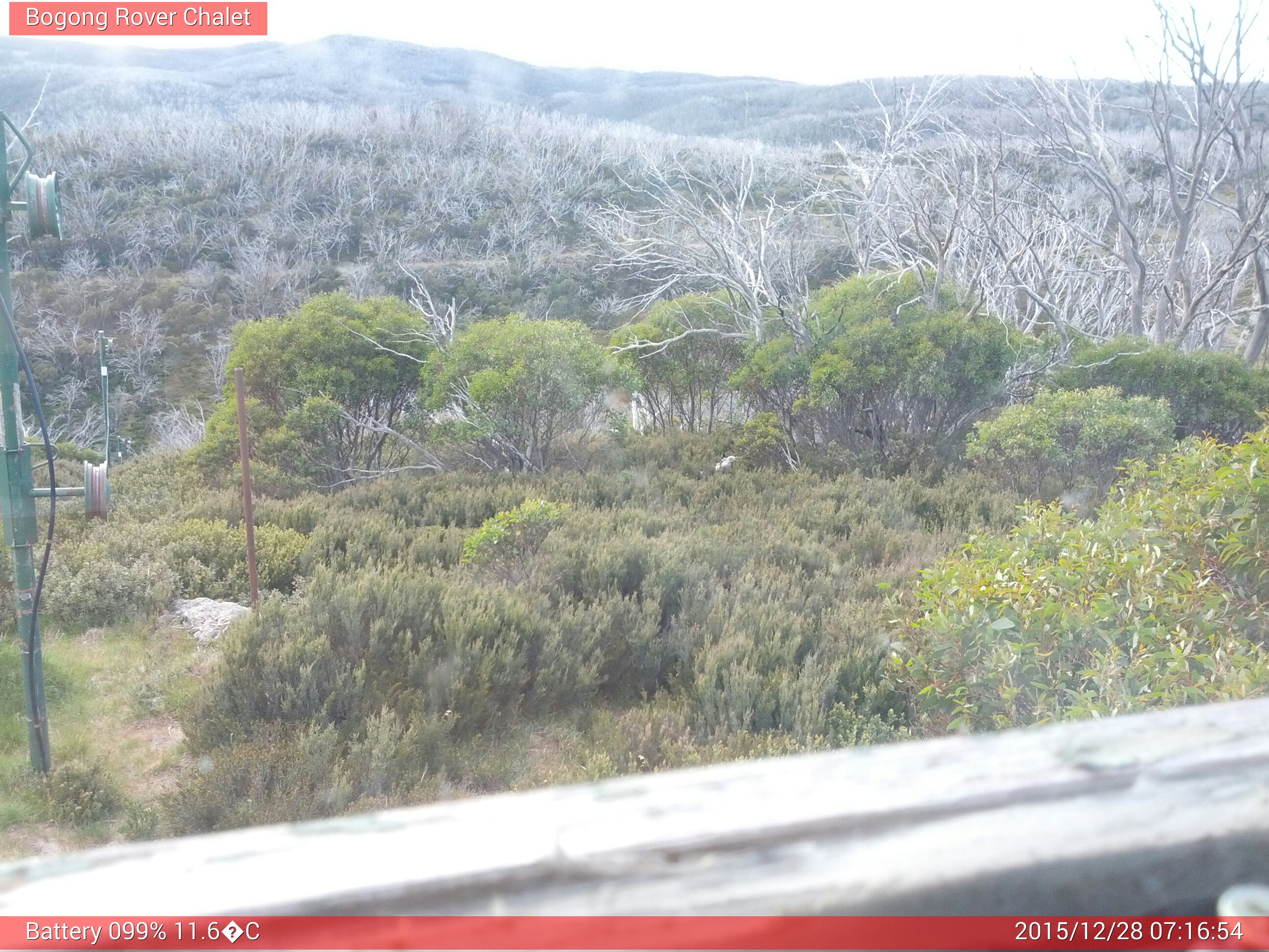 Bogong Web Cam 7:16am Monday 28th of December 2015