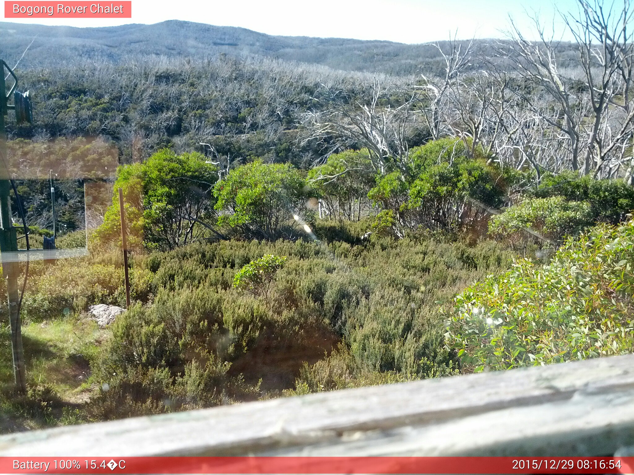 Bogong Web Cam 8:16am Tuesday 29th of December 2015