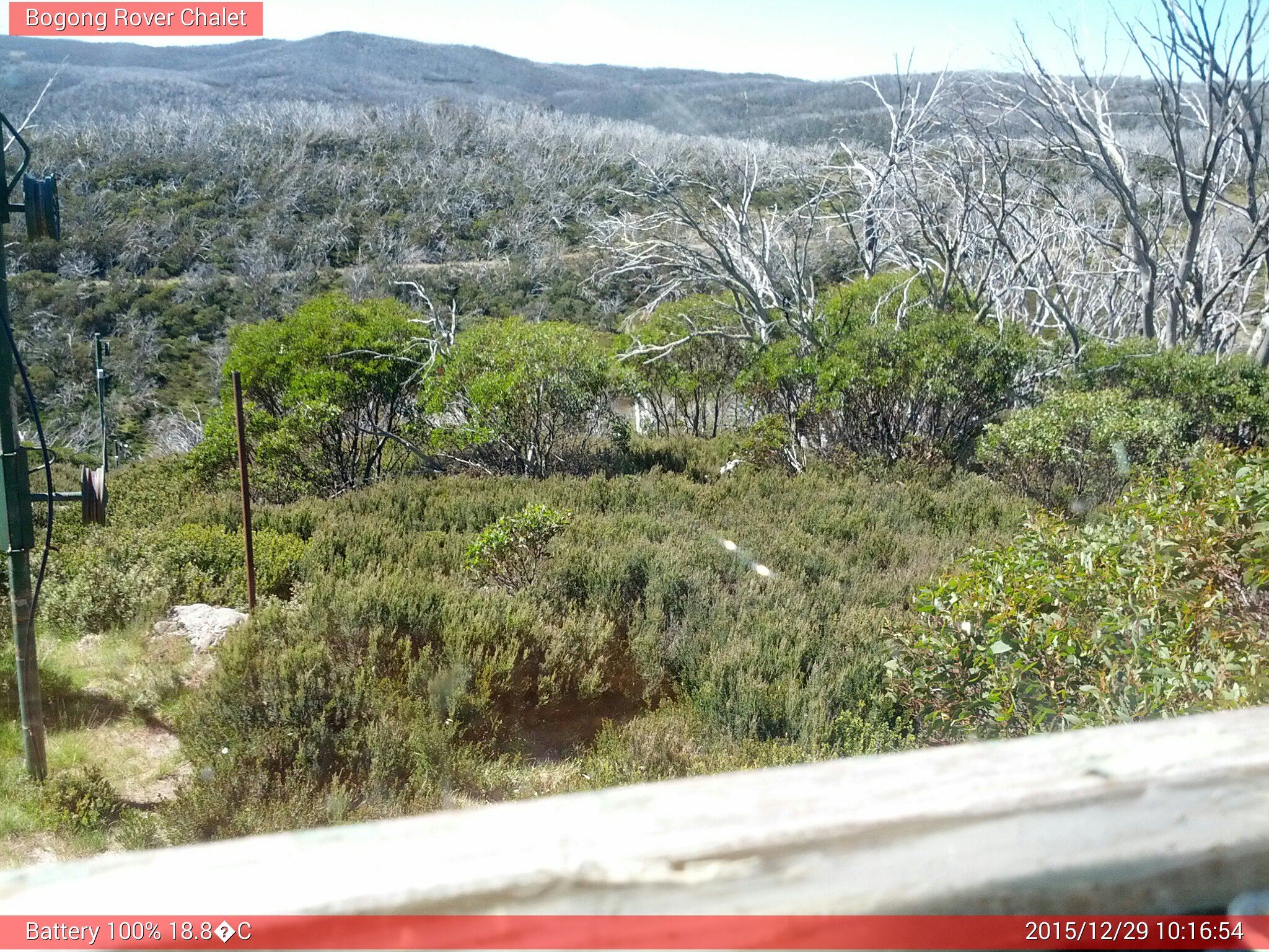 Bogong Web Cam 10:16am Tuesday 29th of December 2015